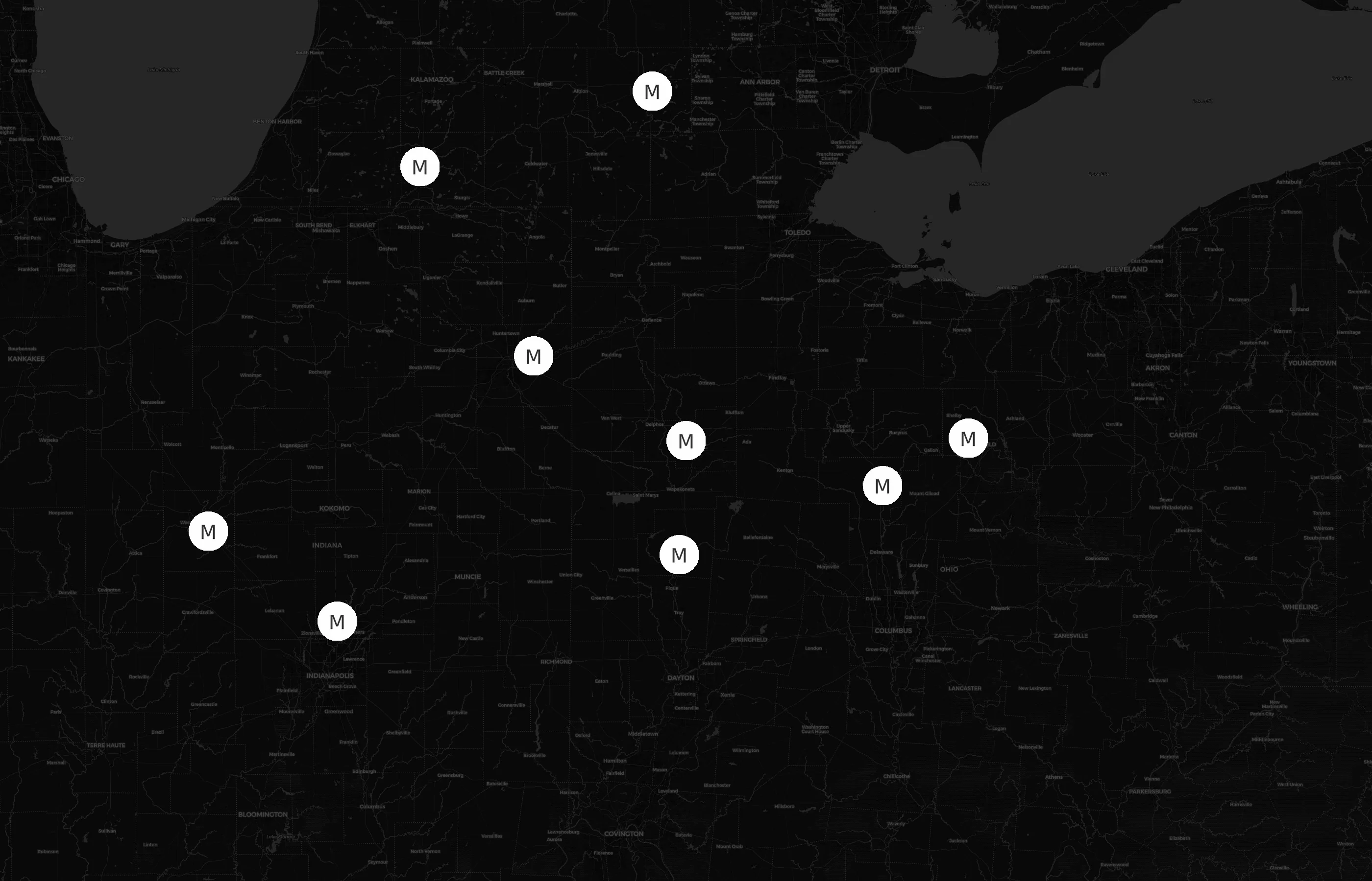 Menards Self Storage city distribution