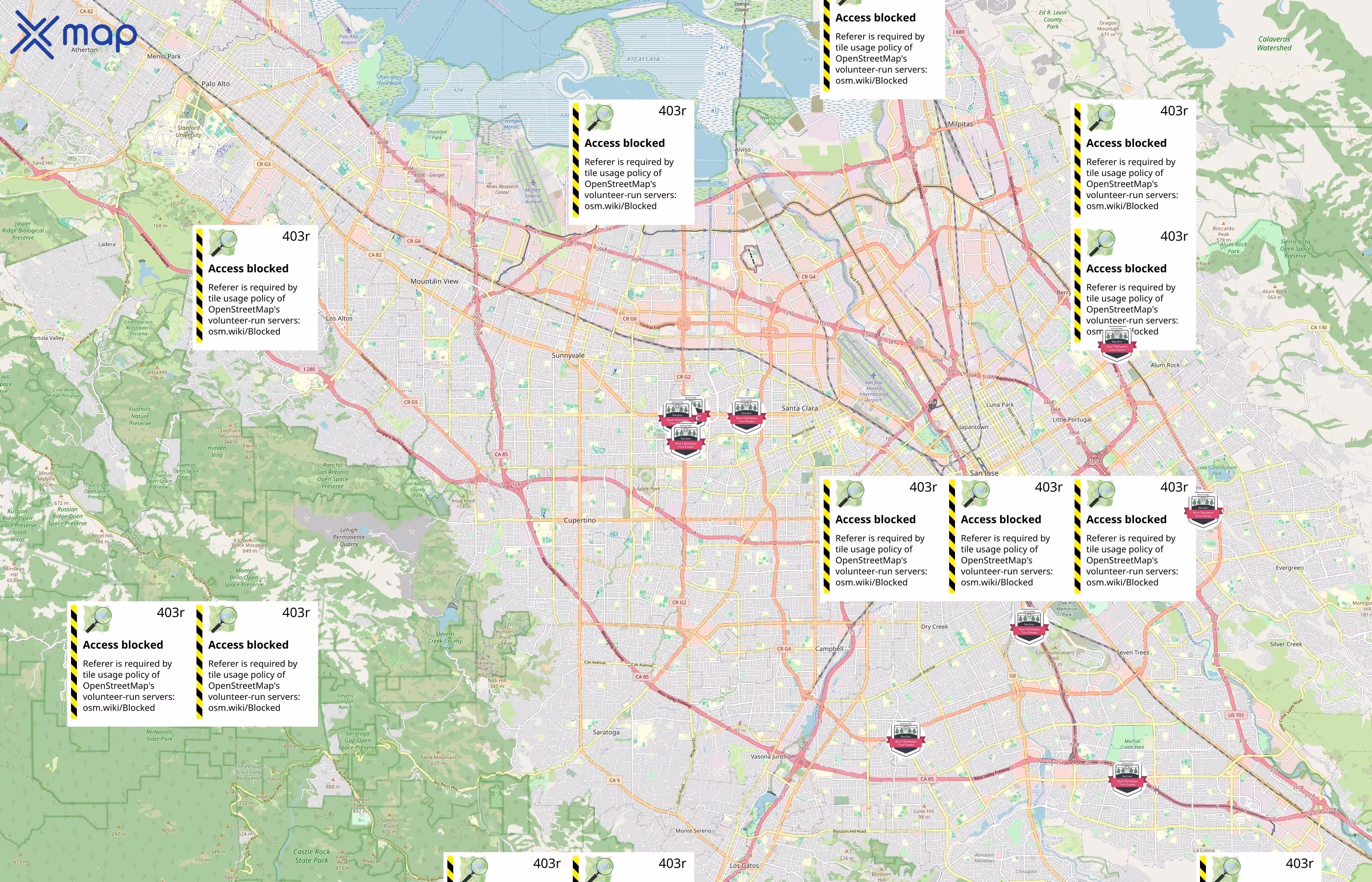 ABC Tree Farms area coverage