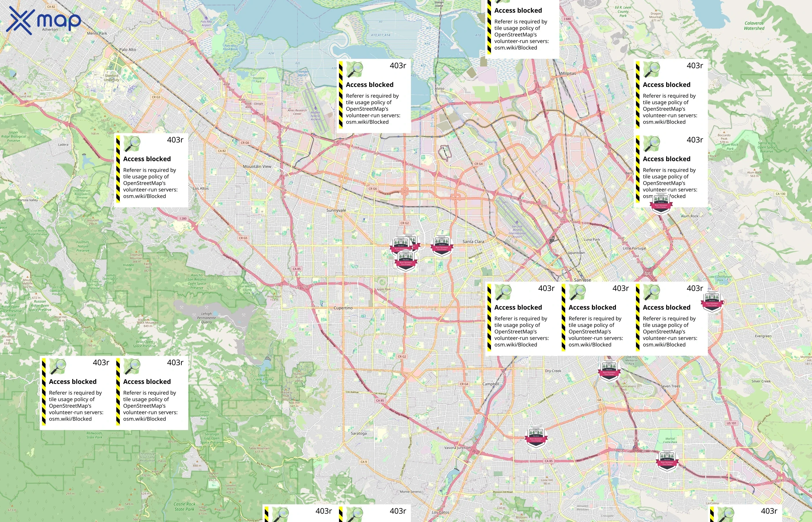 ABC Tree Farms area coverage