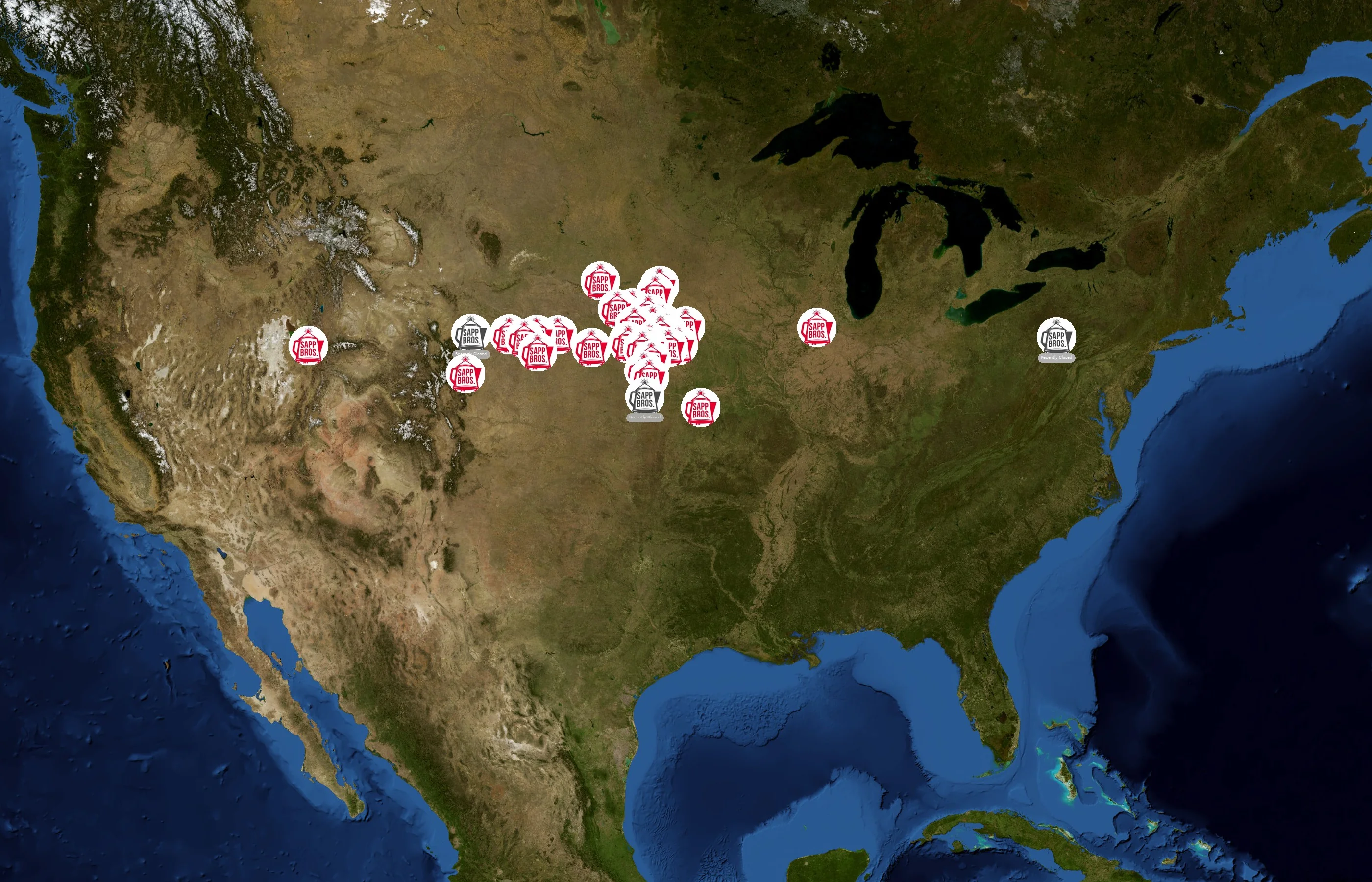 Sapp Bros. state distribution