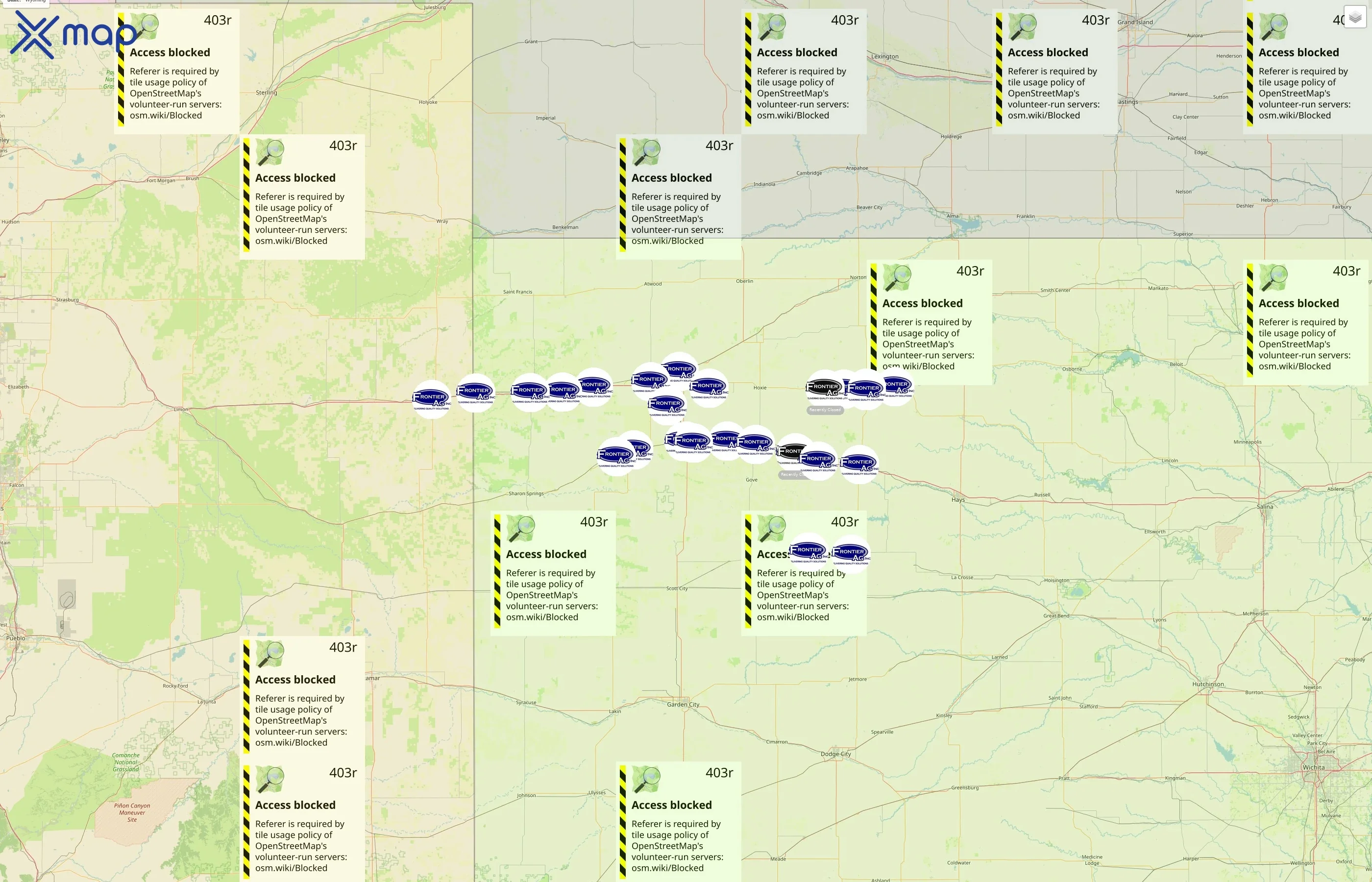 Frontier Ag Inc street hotspots