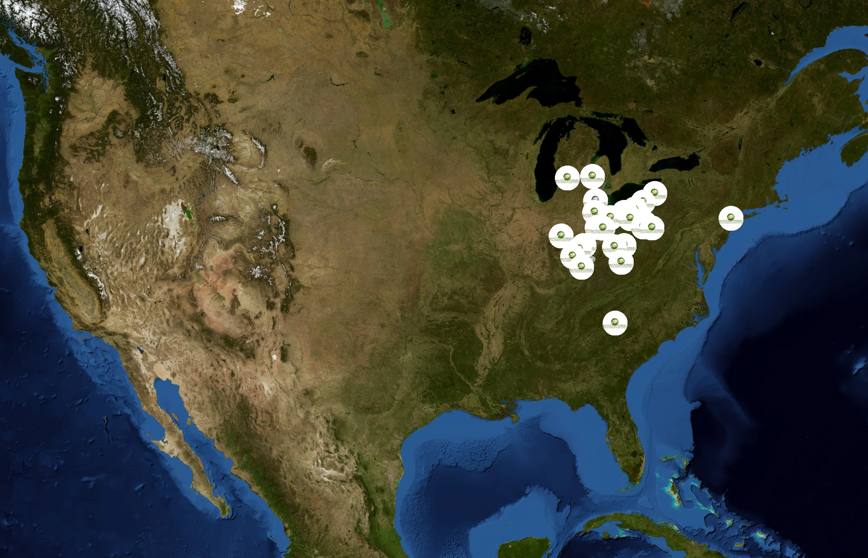 AVI Foodsystems state distribution