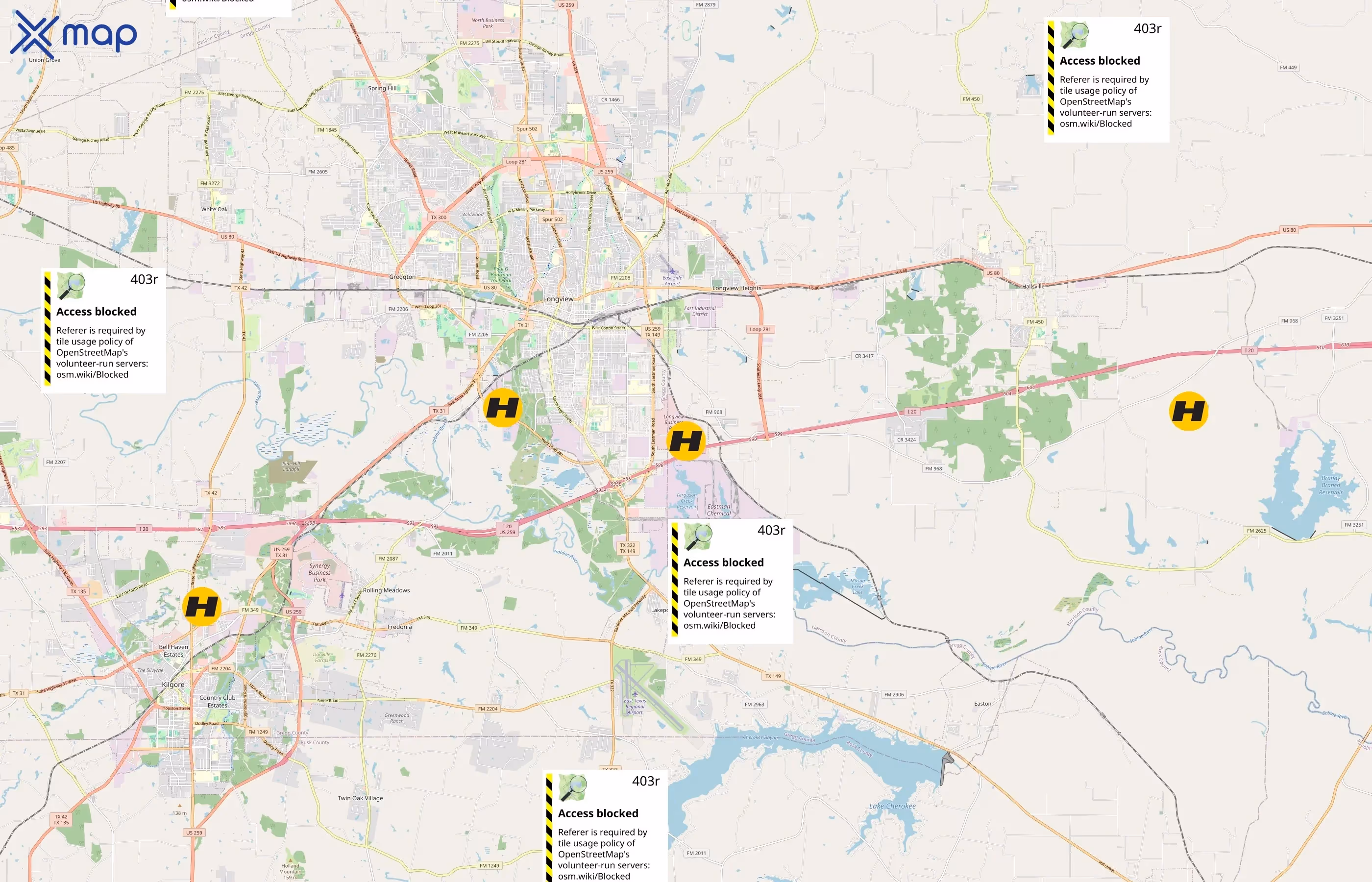 HOLT CAT area coverage