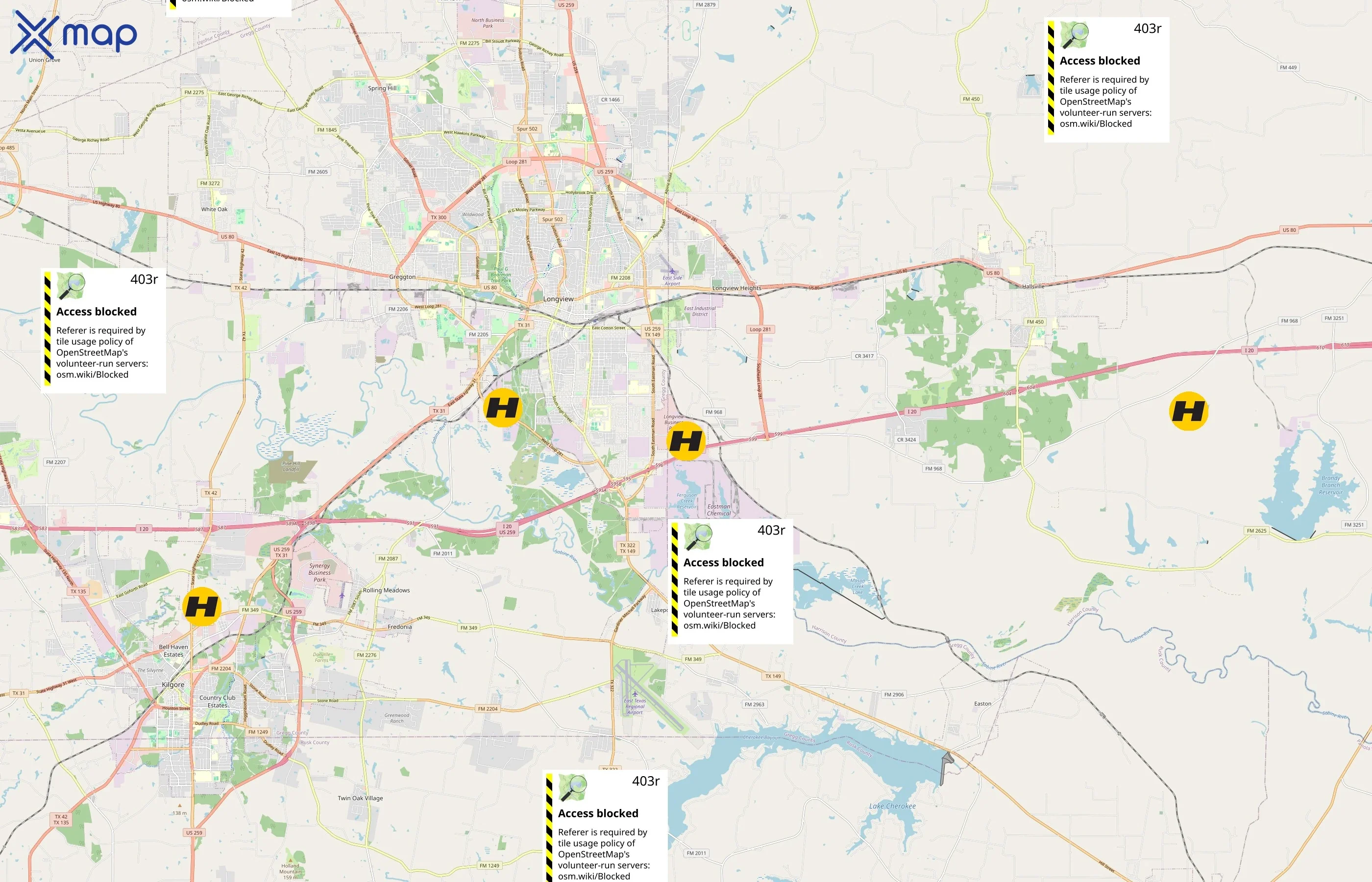 HOLT CAT area coverage