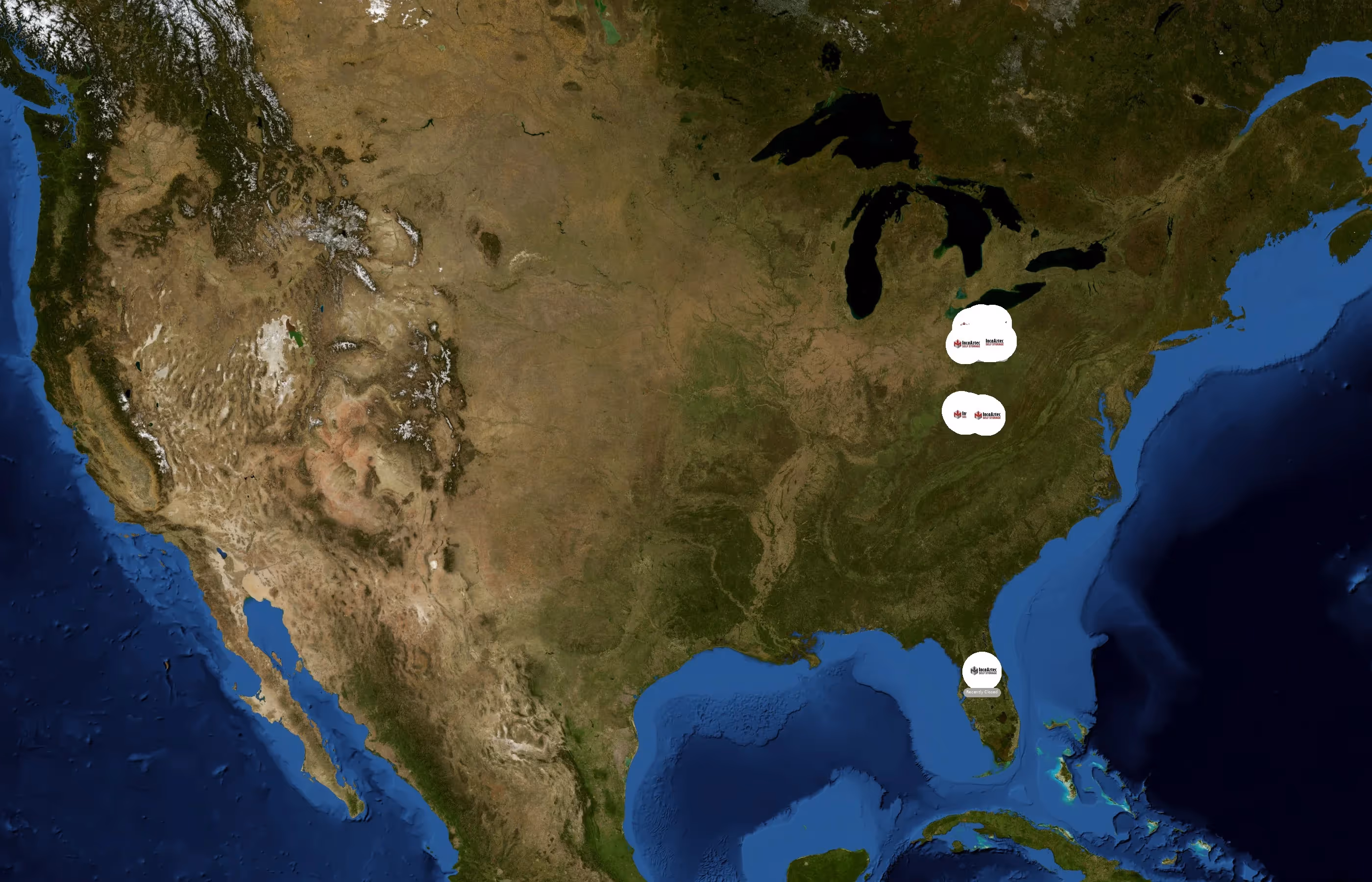 IncaAztec Self Storage state distribution