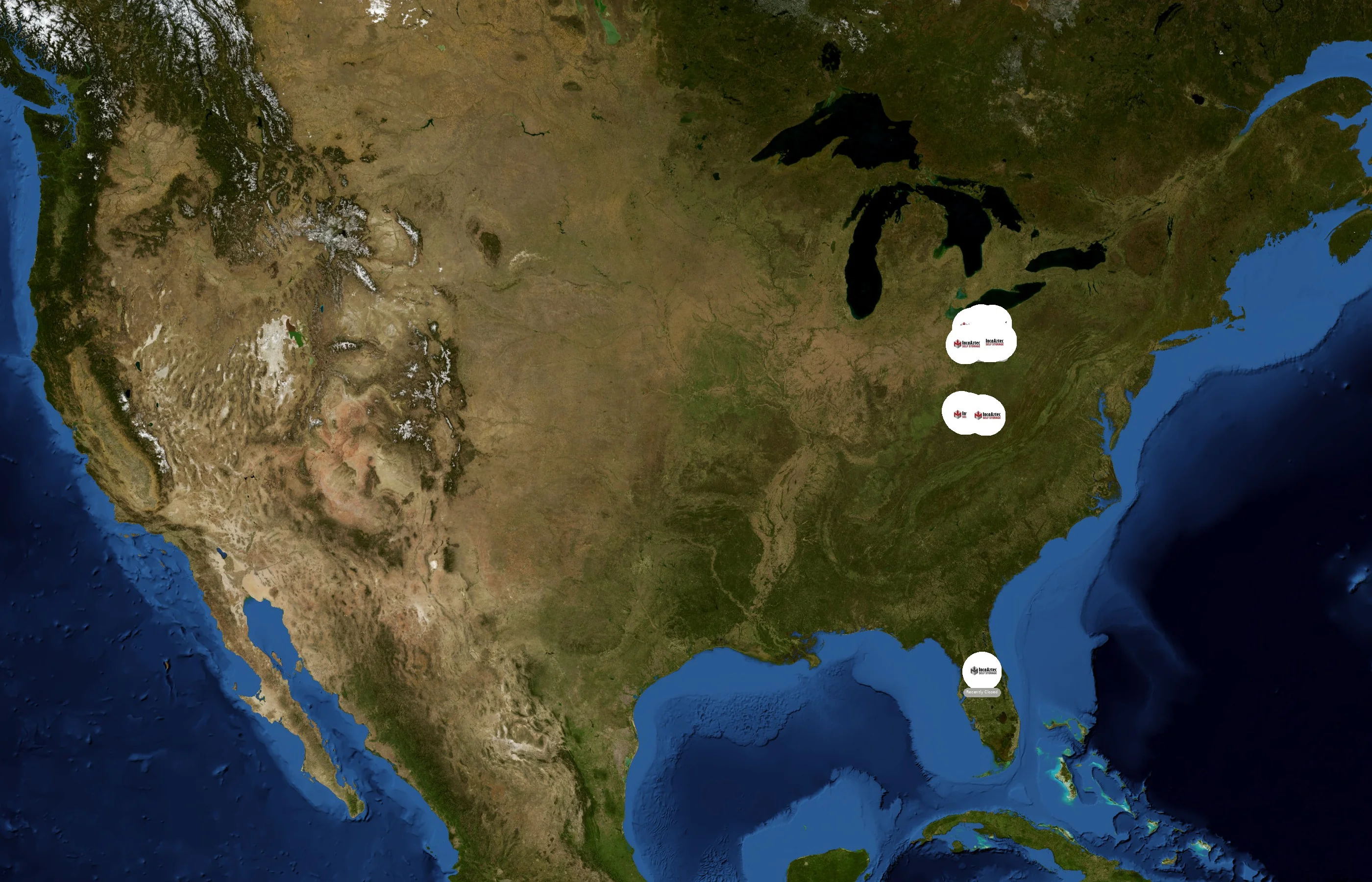 IncaAztec Self Storage state distribution