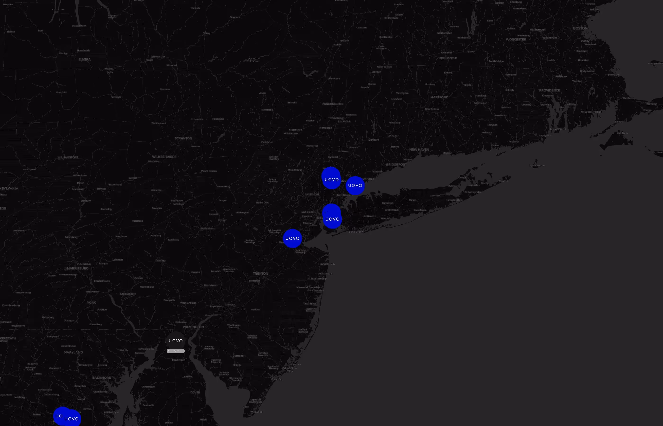 UOVO city distribution