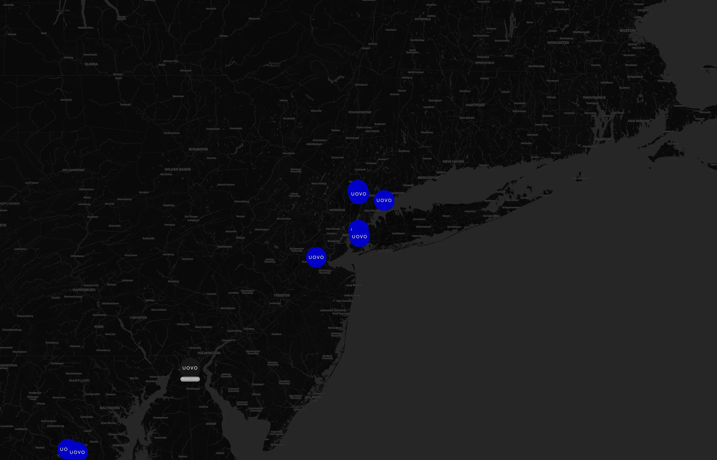 UOVO city distribution