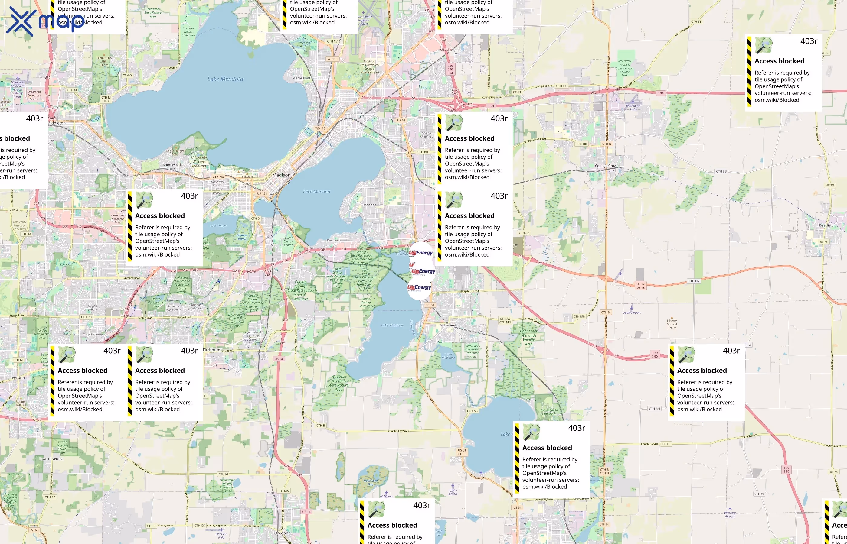 U.S. Energy area coverage