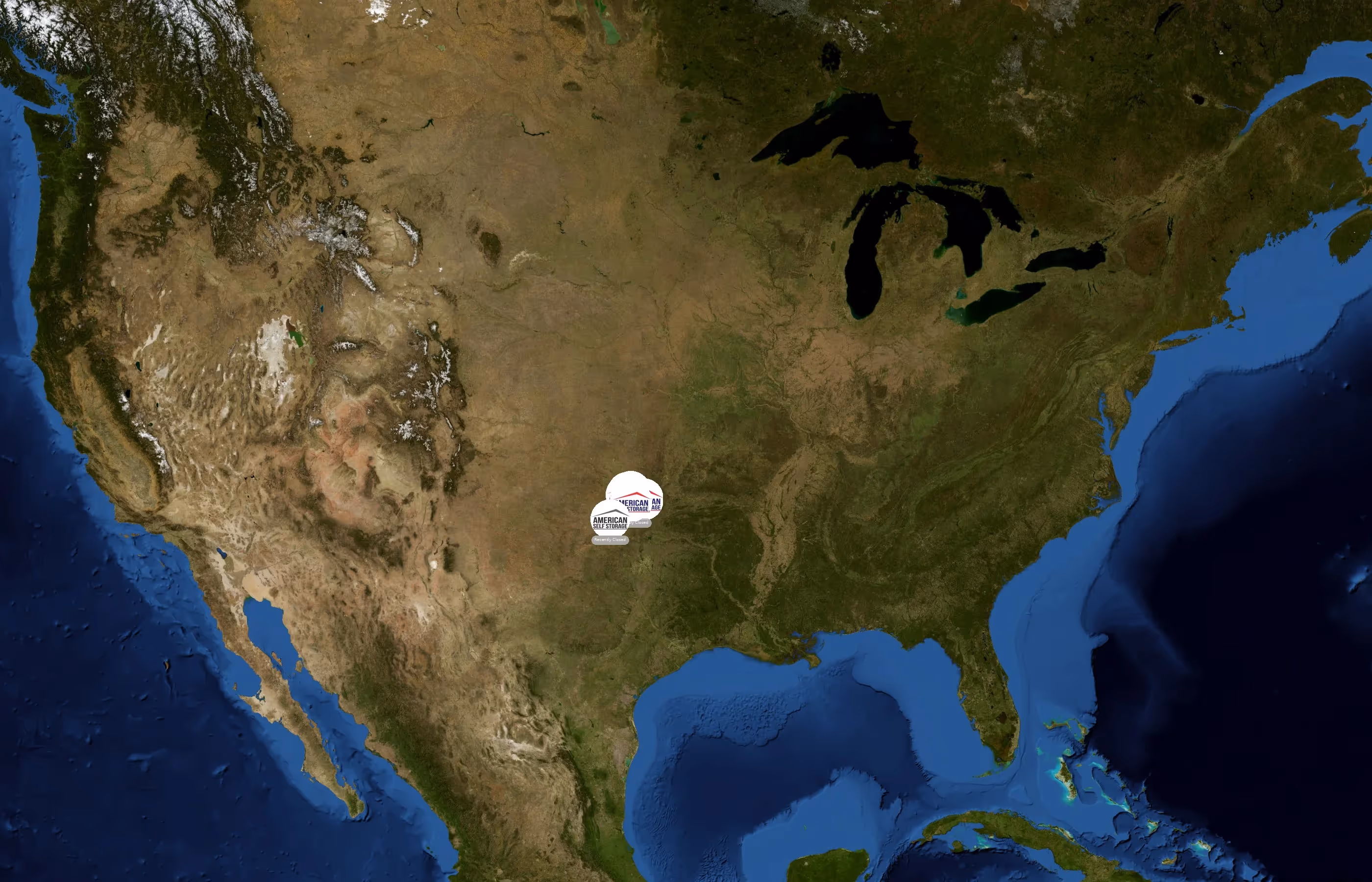 American Self Storage state distribution