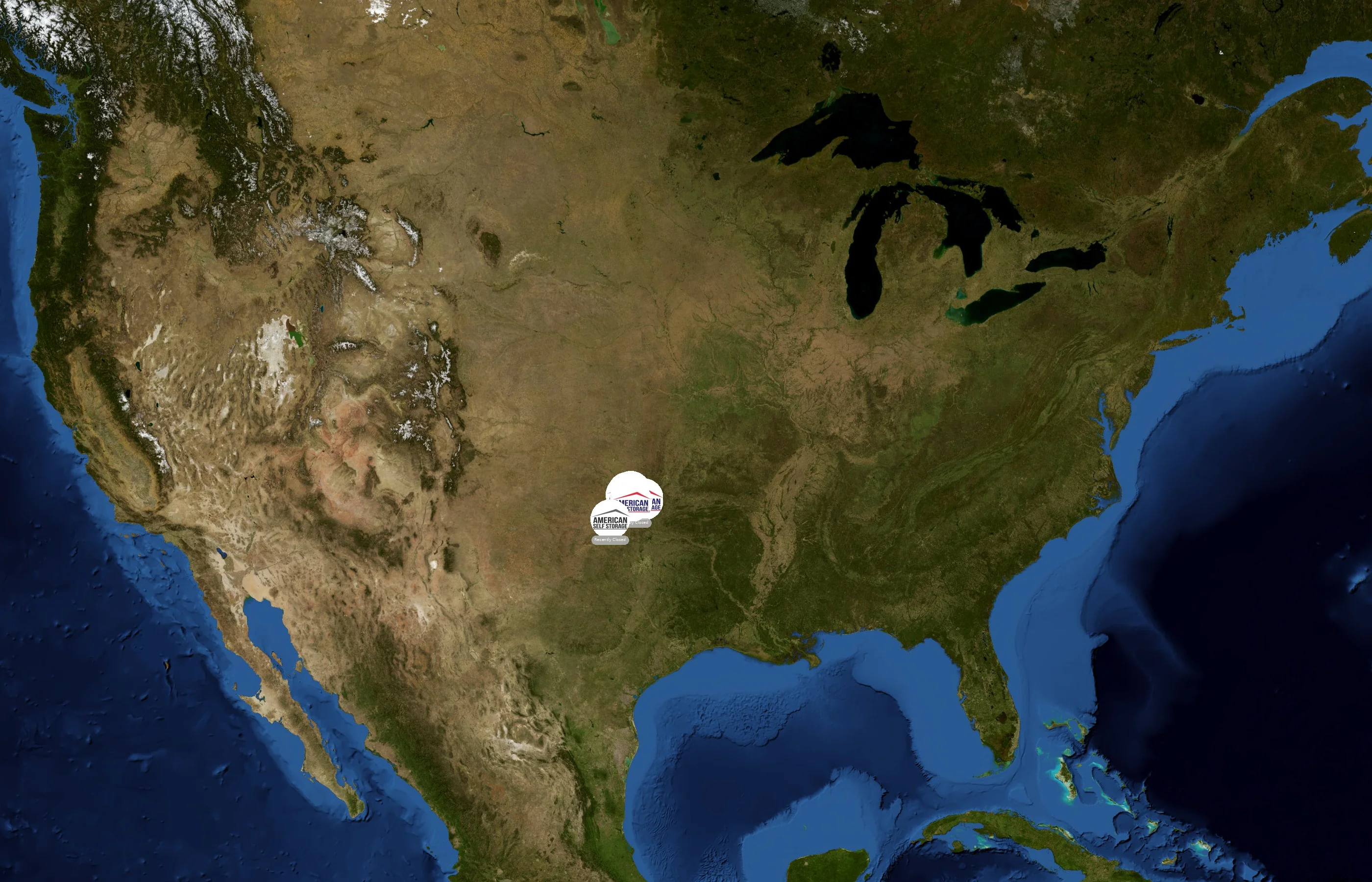 American Self Storage state distribution