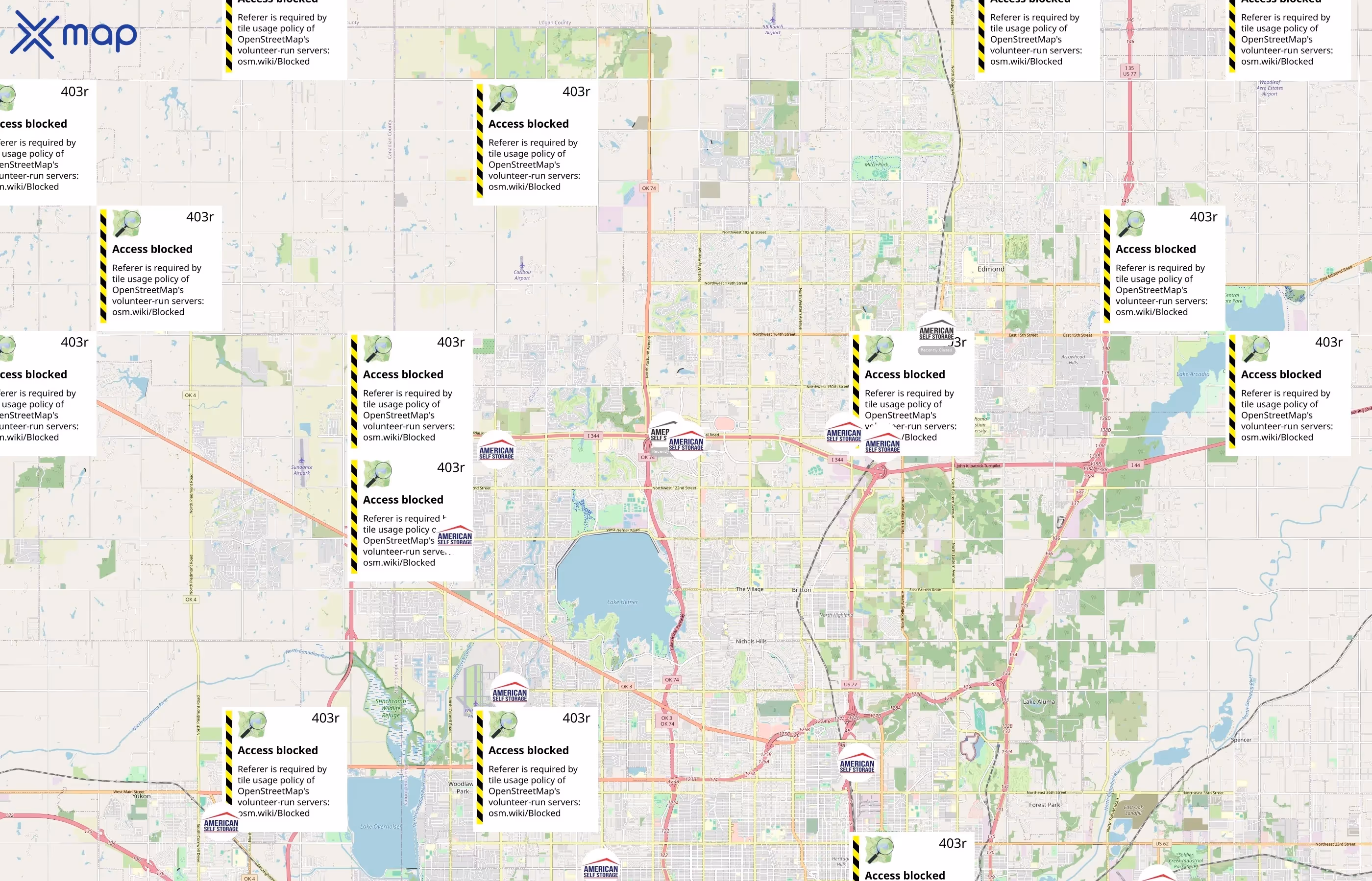 American Self Storage area coverage