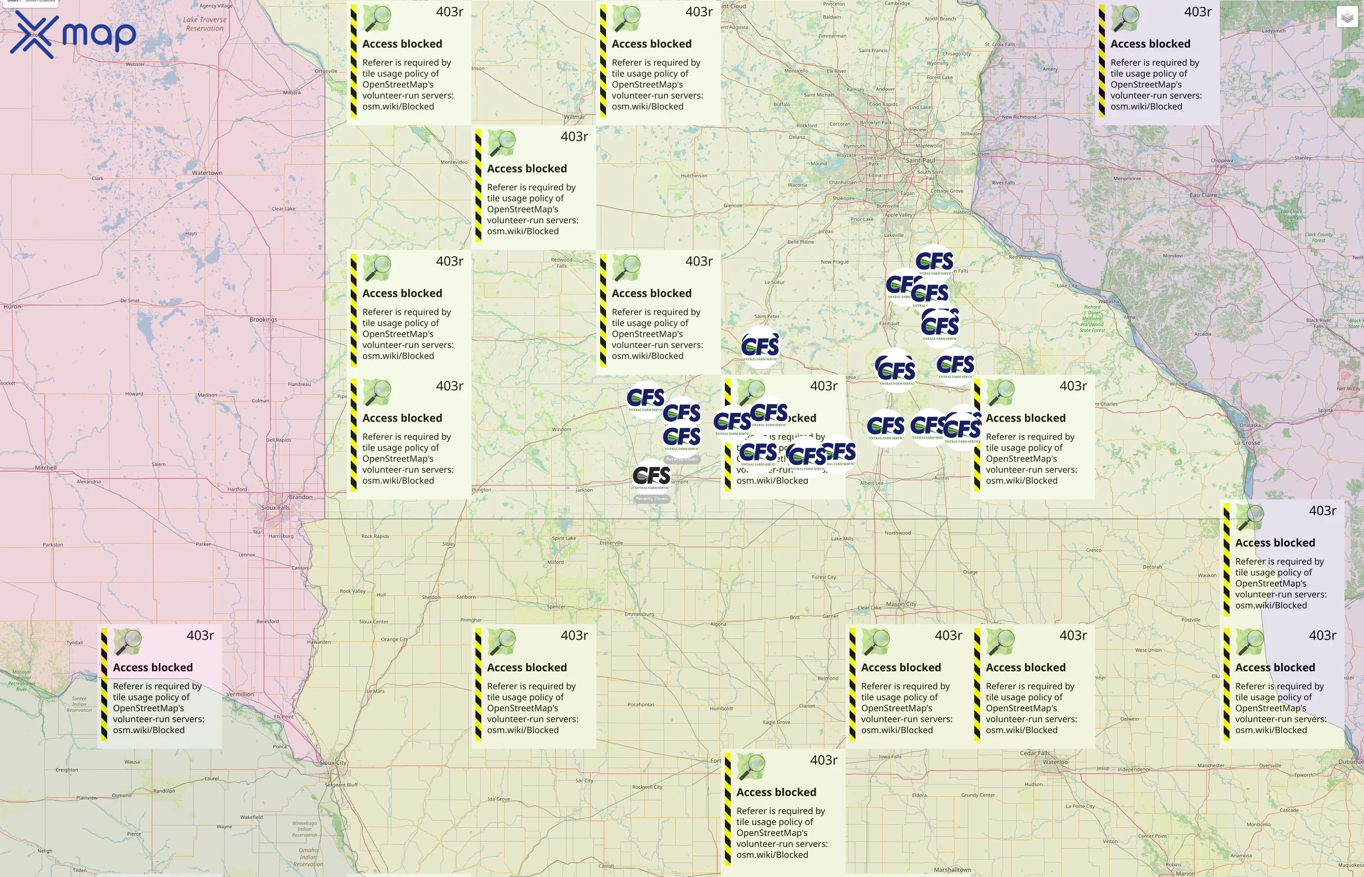 Central Farm Service street hotspots
