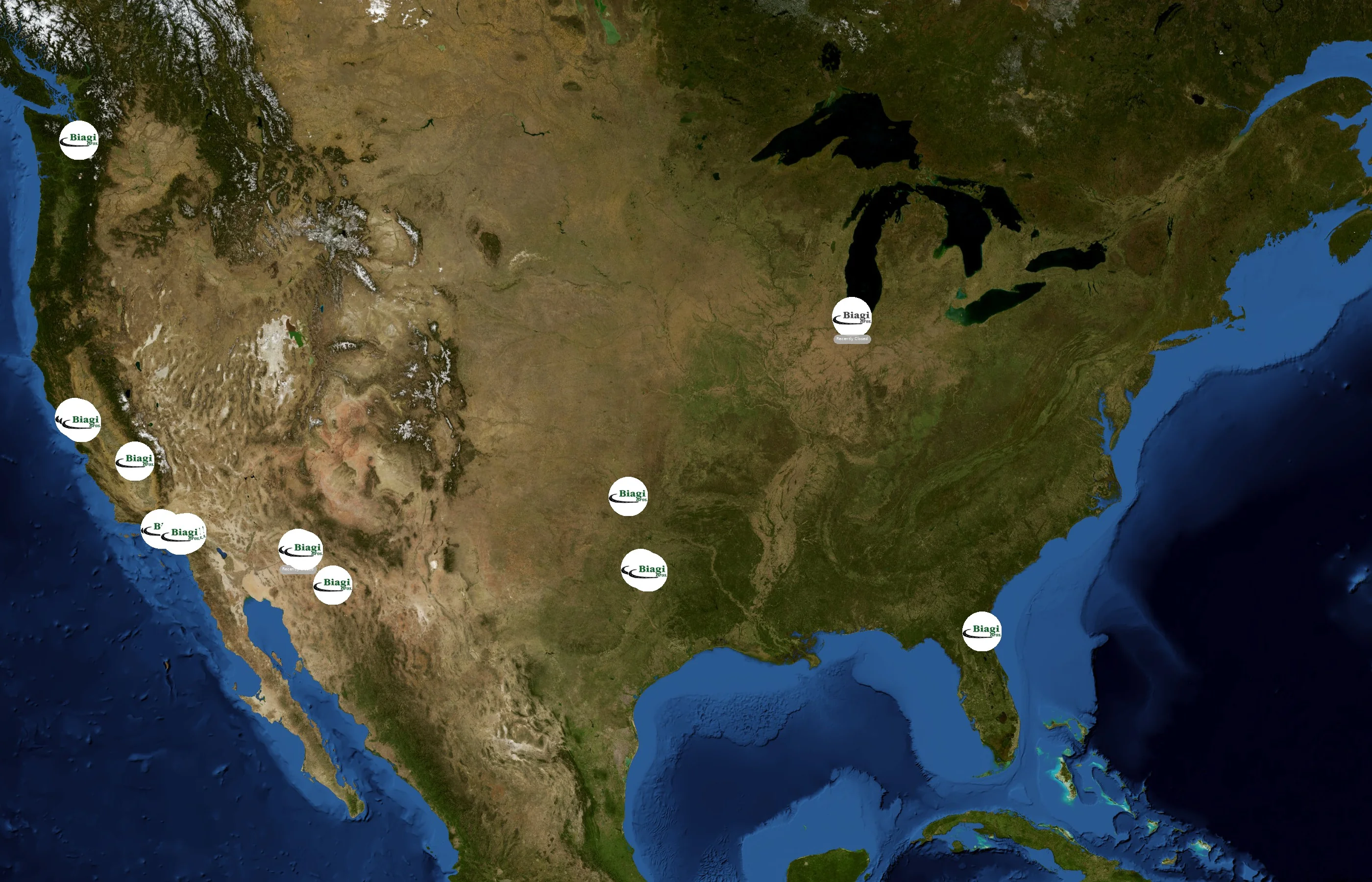Biagi Bros. state distribution