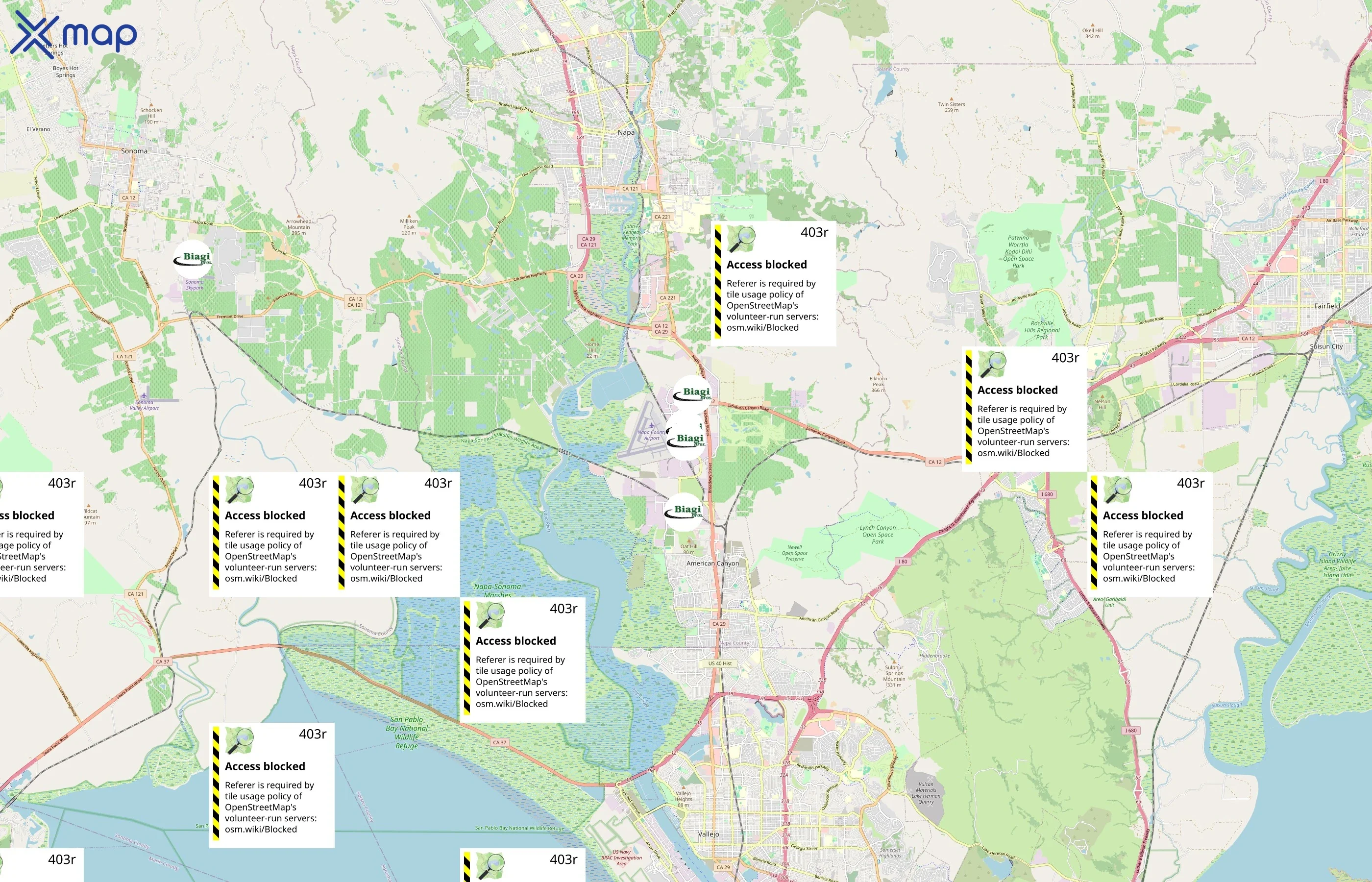 Biagi Bros. area coverage