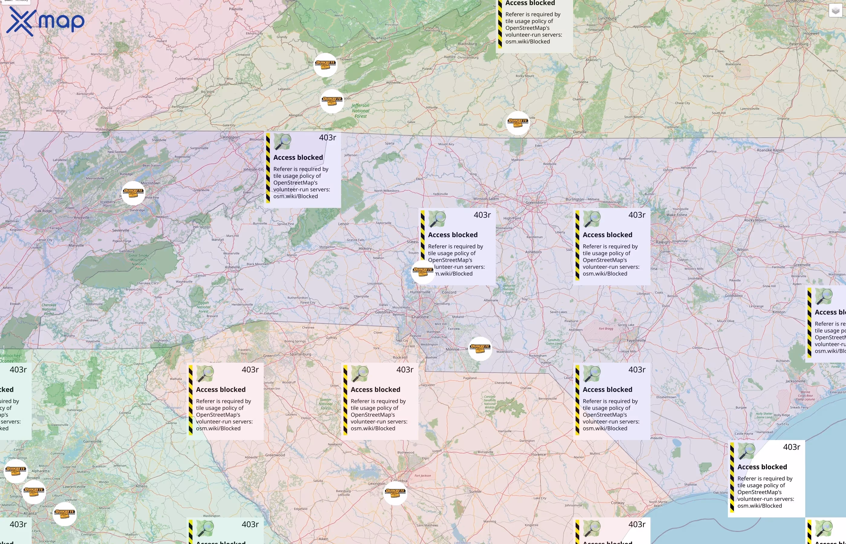 The Quikrete Companies street hotspots