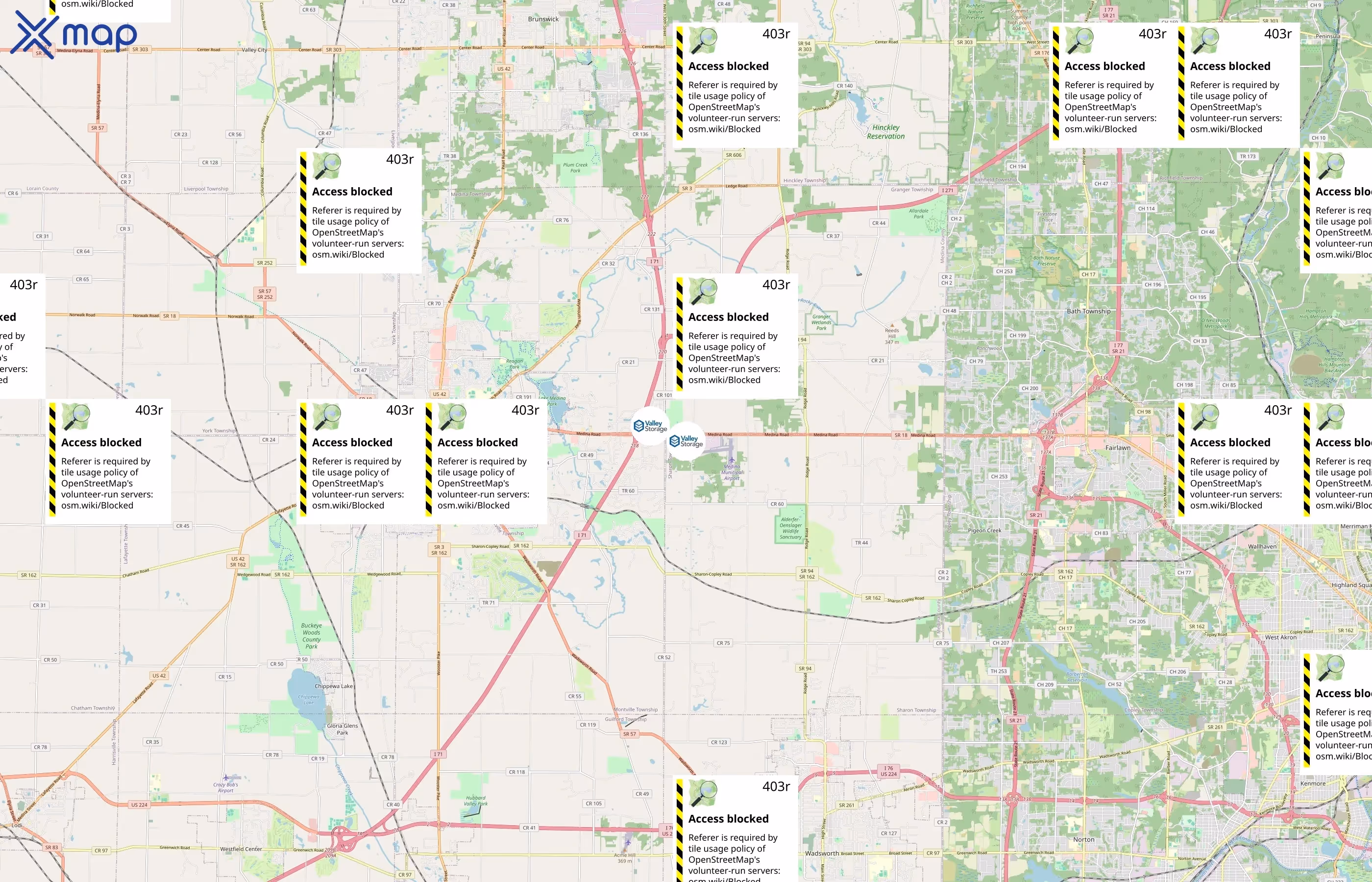 Valley Storage area coverage