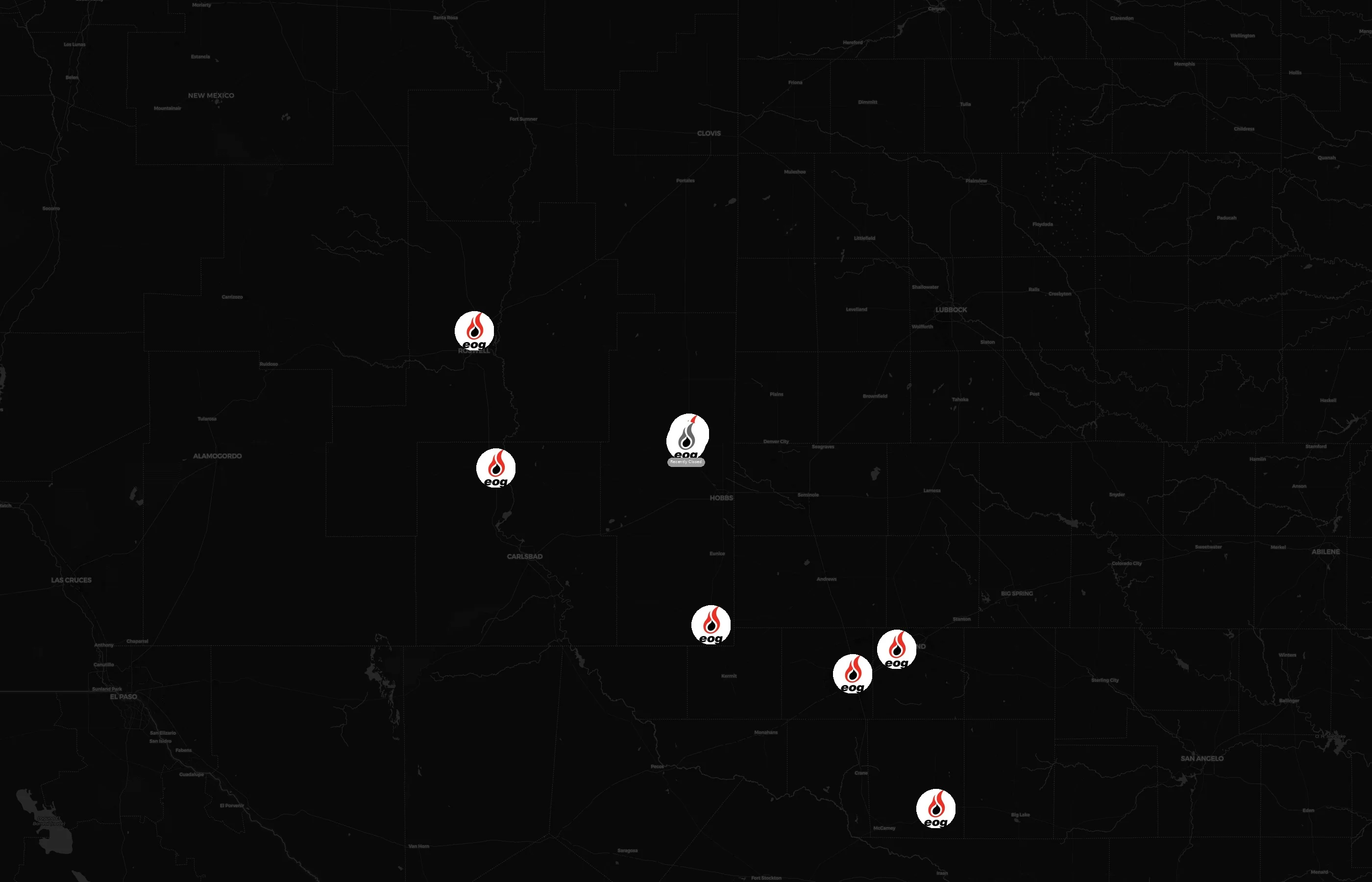EOG Resources city distribution