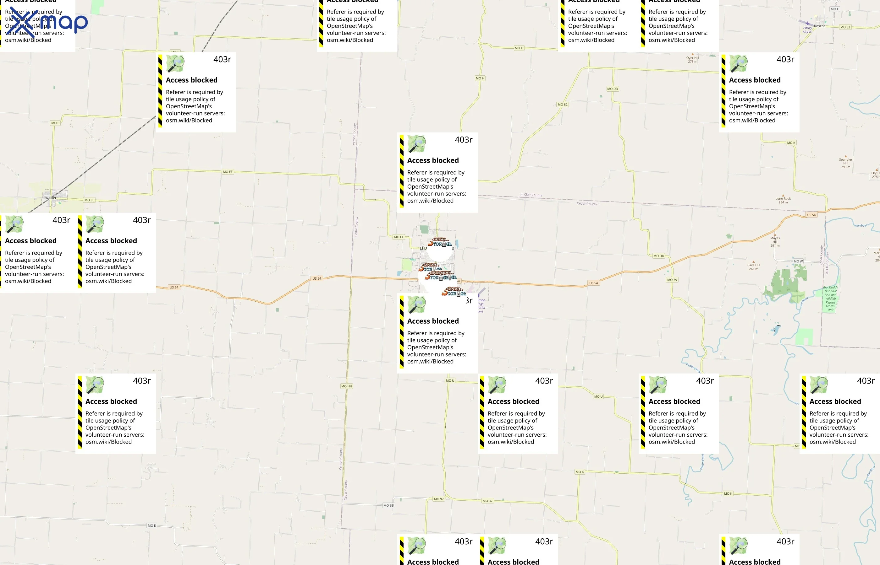Serenity Storage area coverage