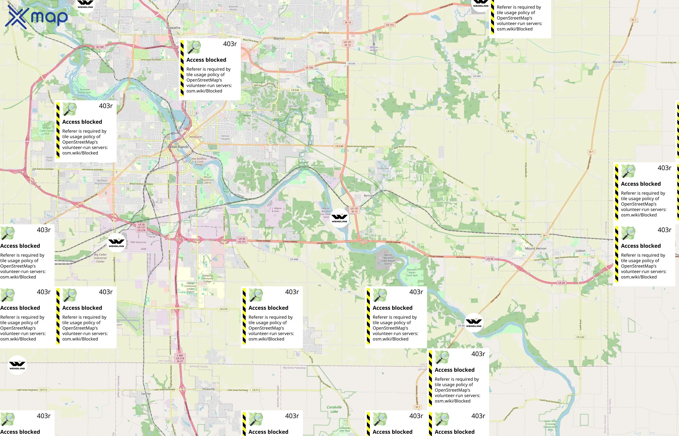 Wendling Quarries area coverage