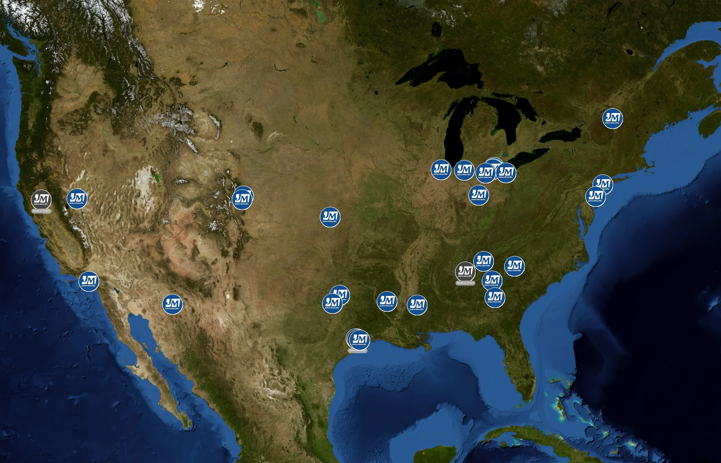 Johns Manville state distribution