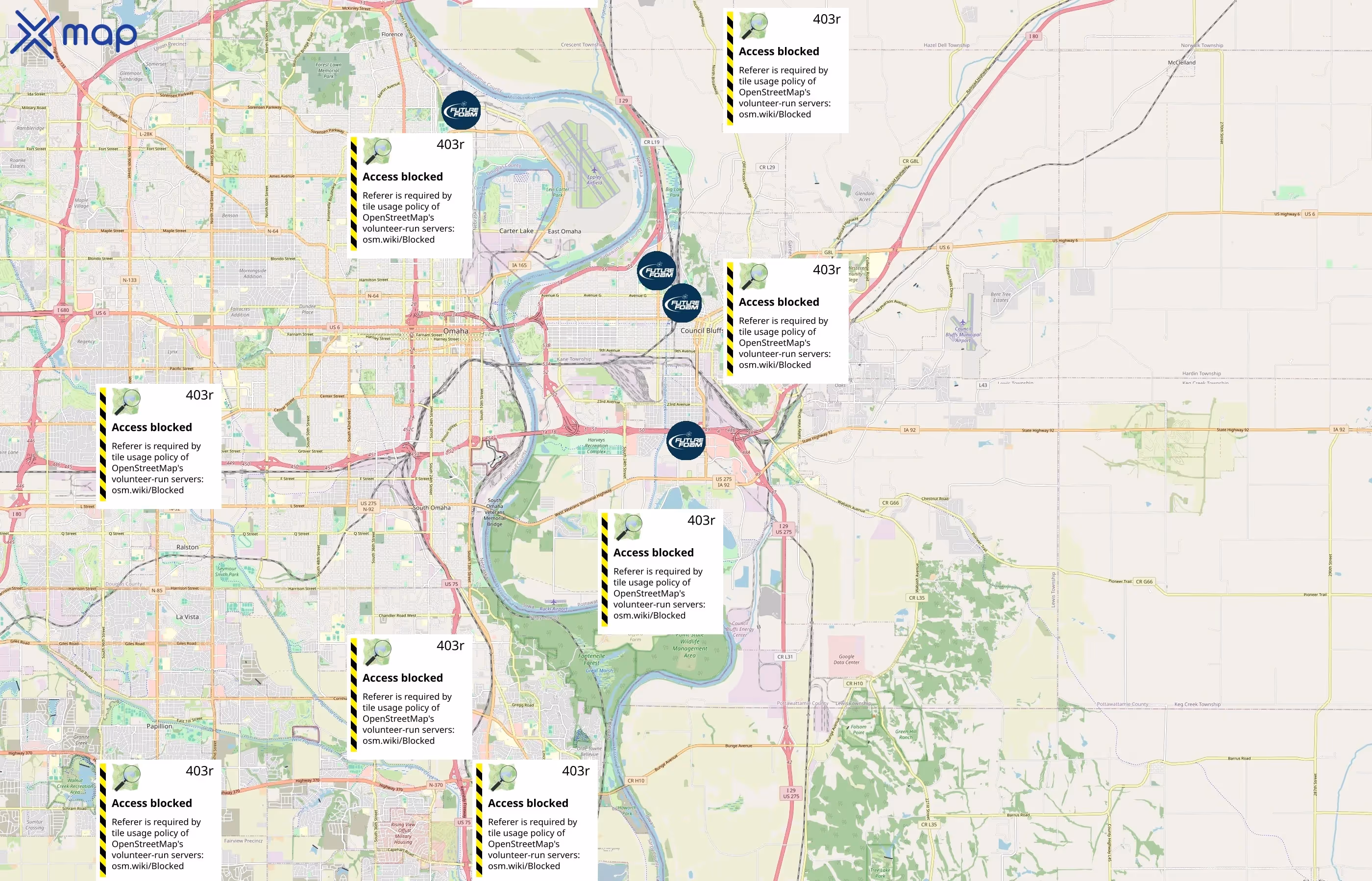 Future Foam Inc. area coverage