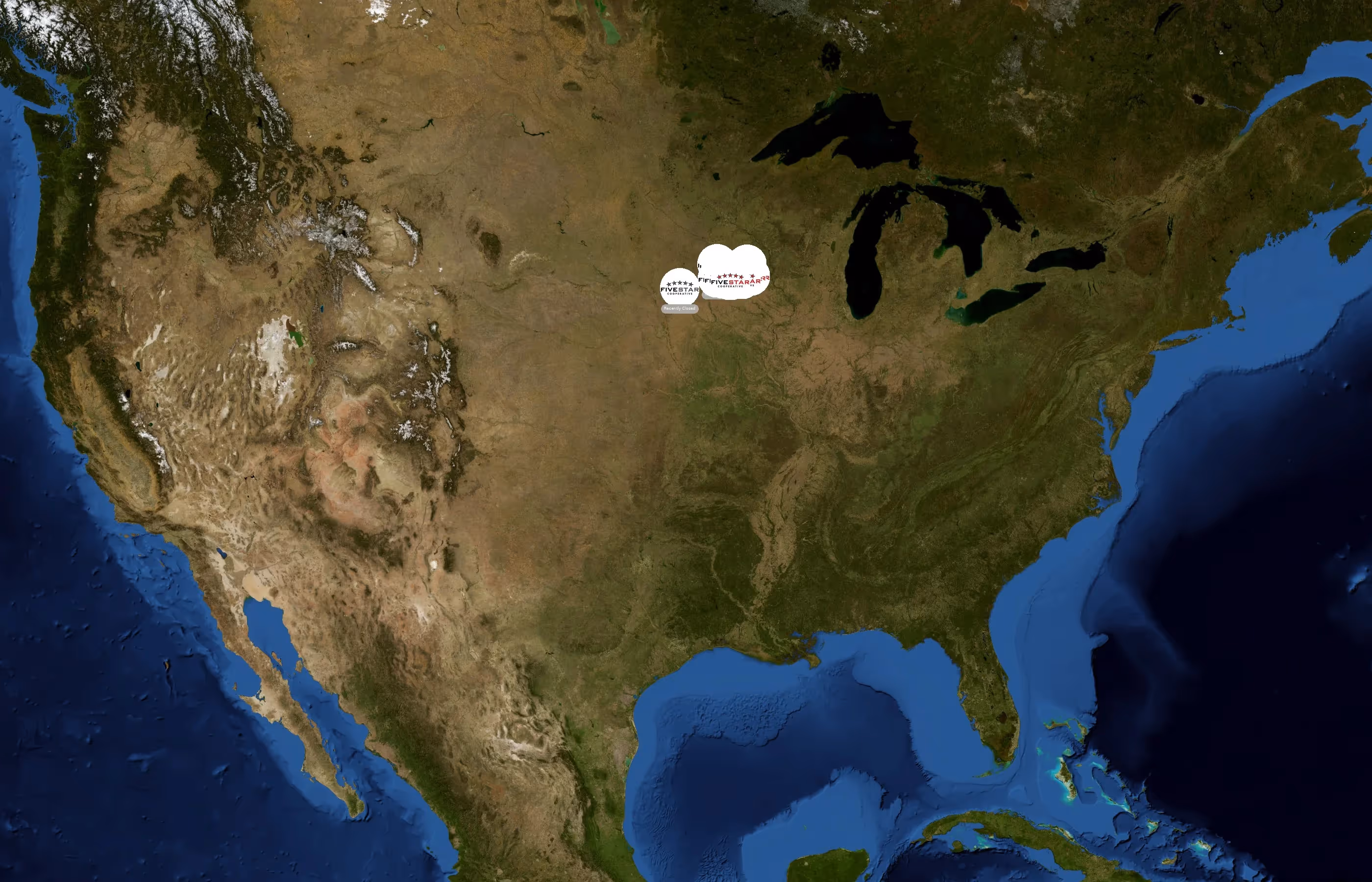 Five Star Cooperative state distribution