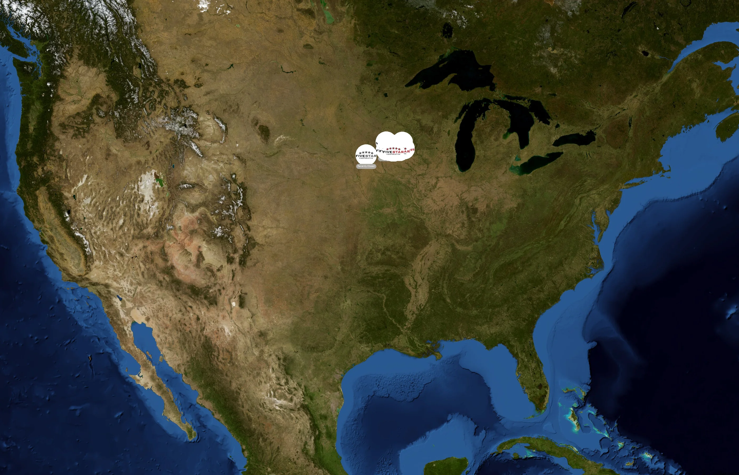 Five Star Cooperative state distribution