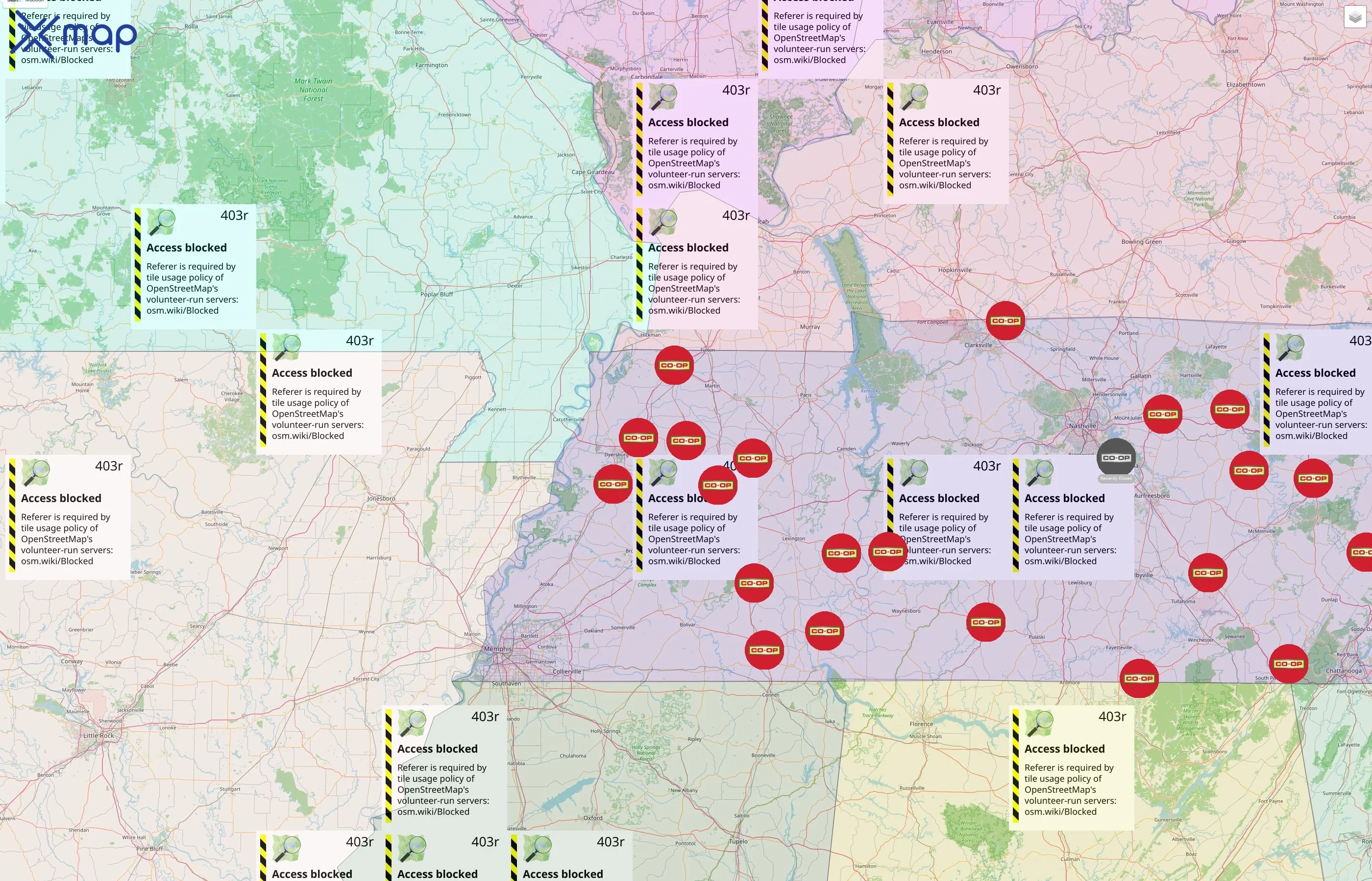 Farmers Co-op street hotspots