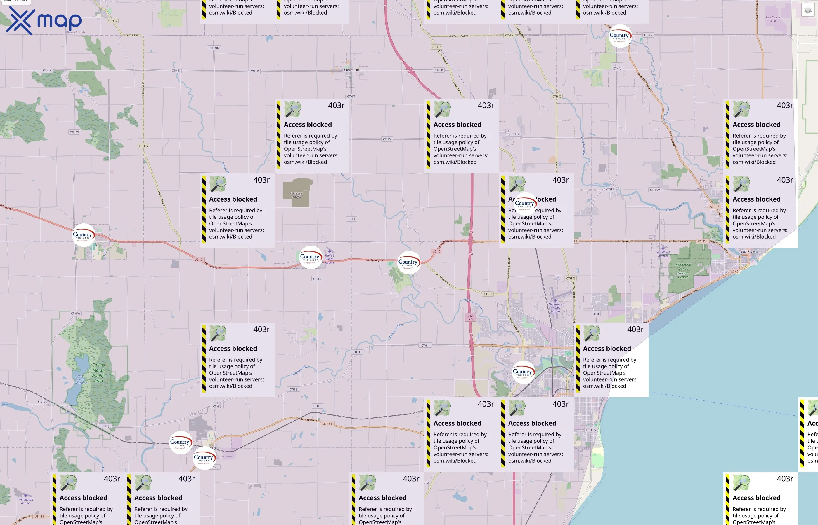 Country Visions Cooperative traffic data