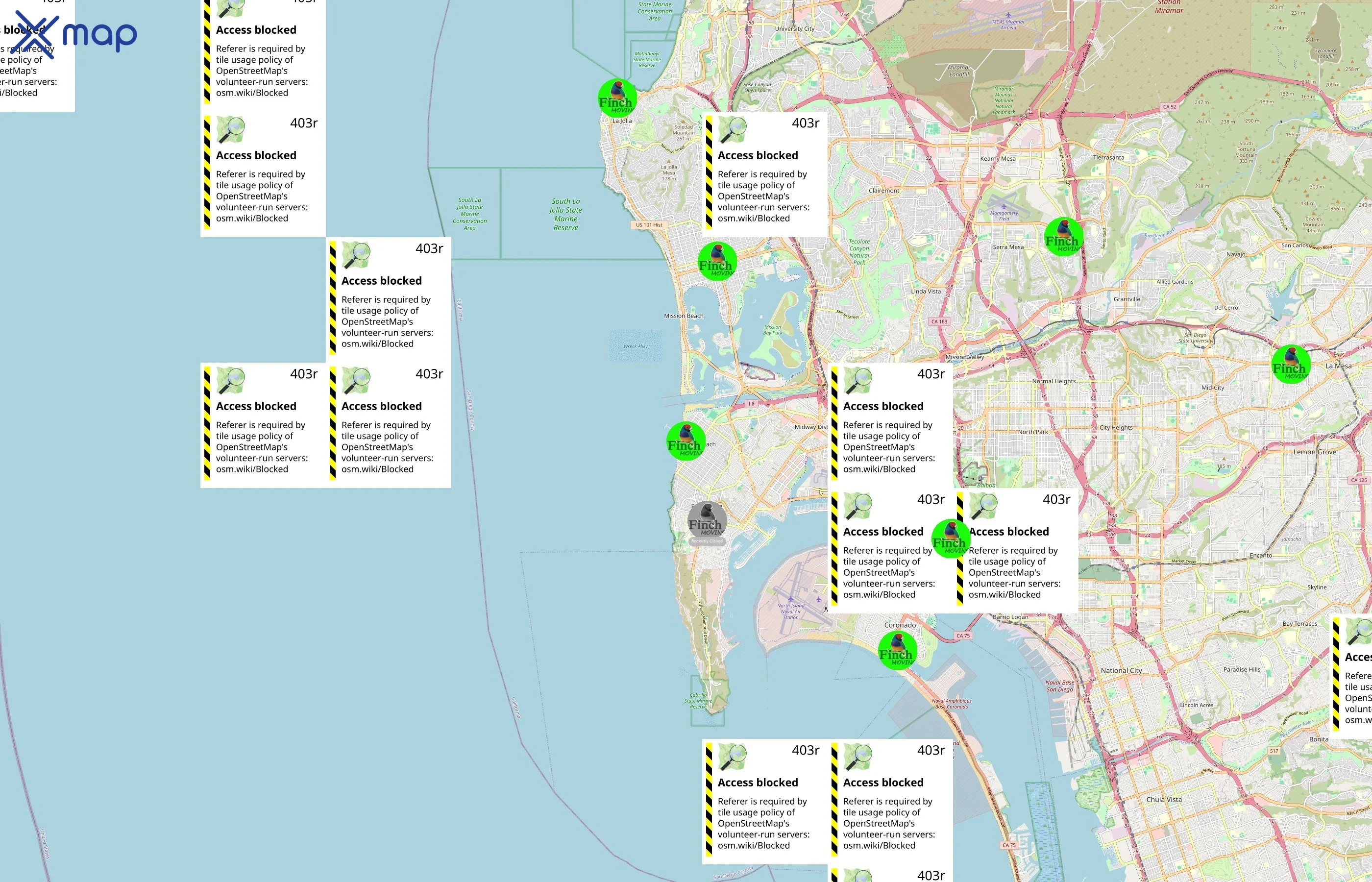 Finch Moving & Storage area coverage