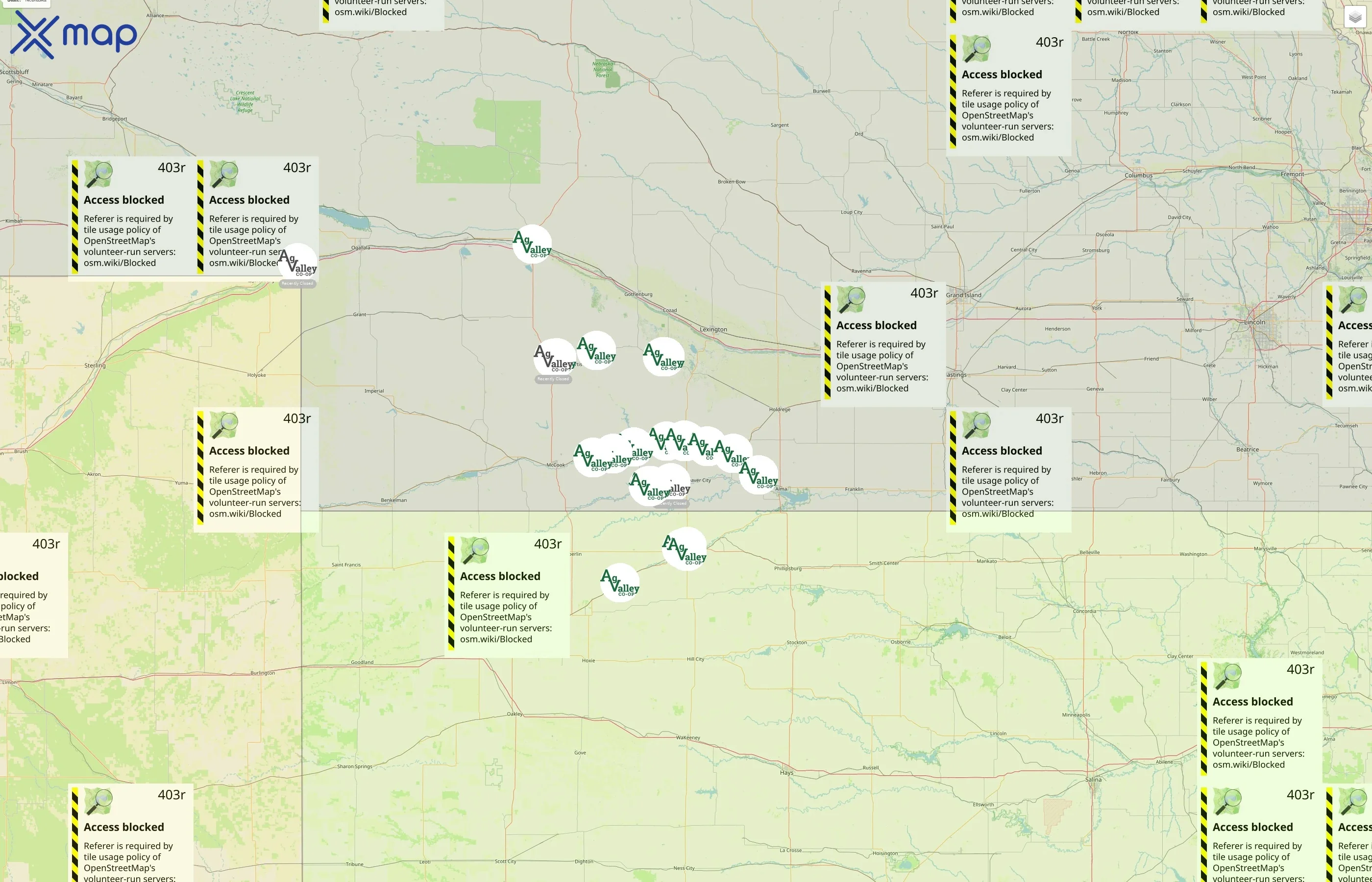 Ag Valley Co-op street hotspots