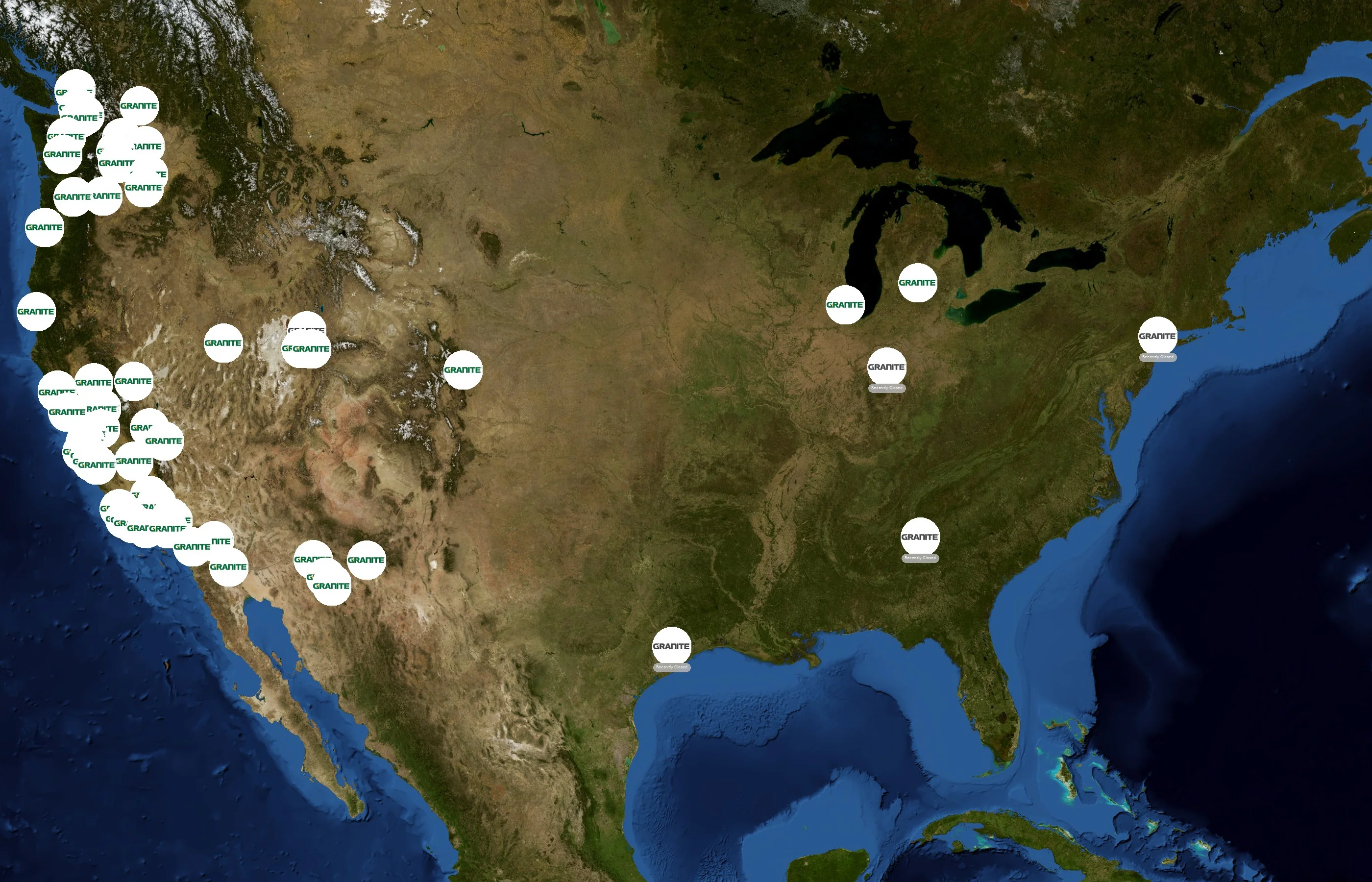 Granite Construction state distribution