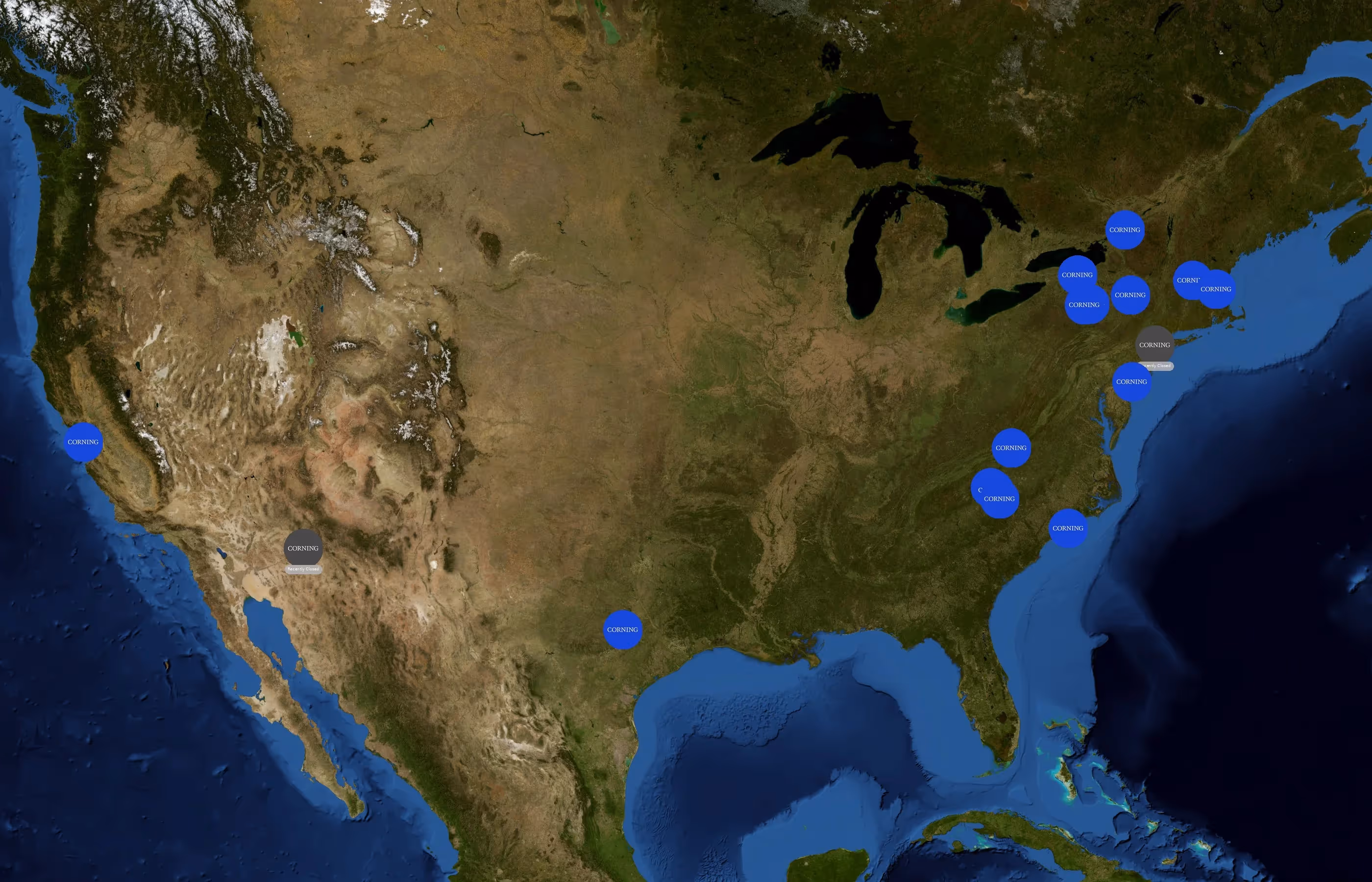 Corning Incorporated state distribution