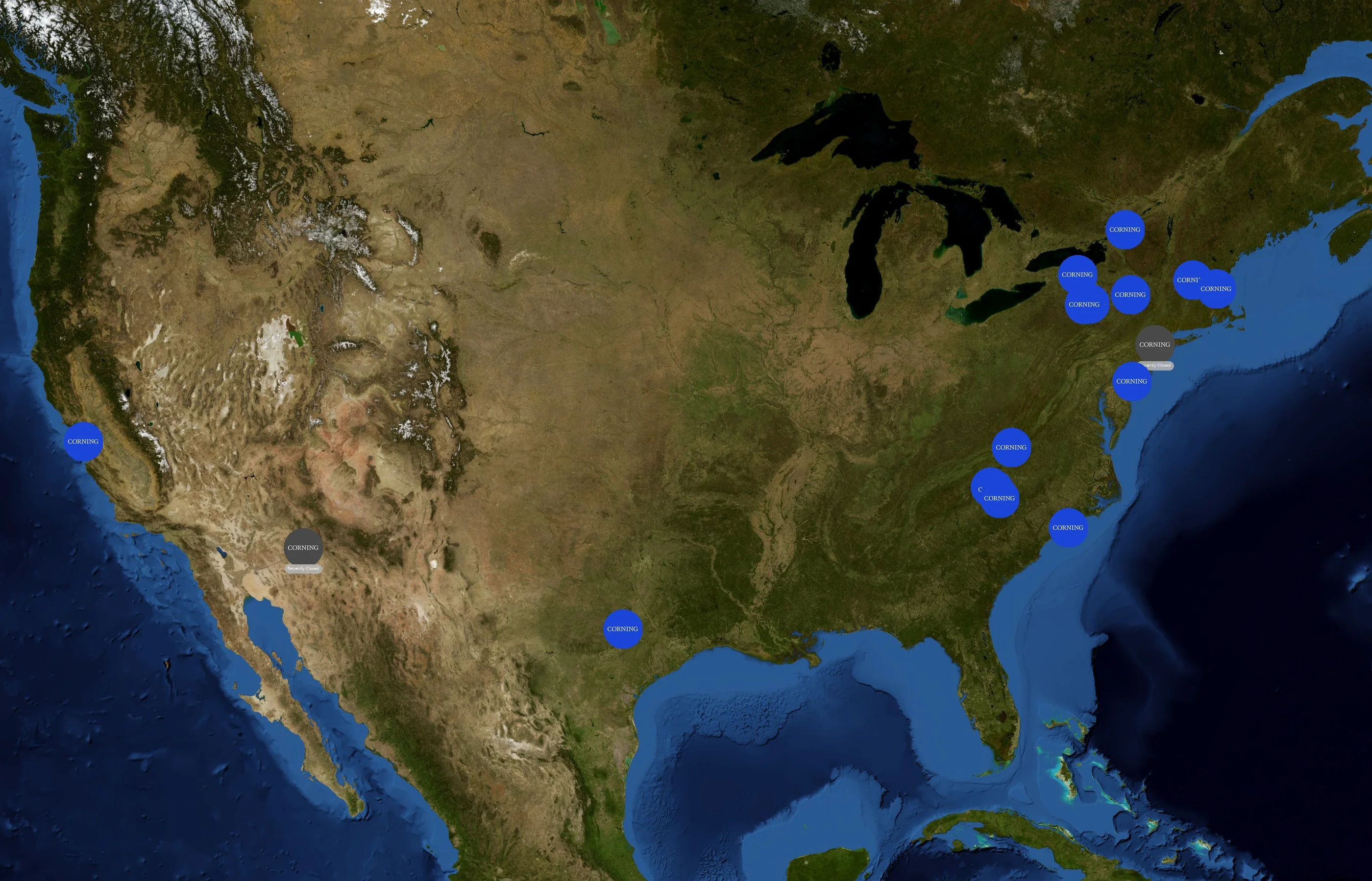 Corning Incorporated state distribution