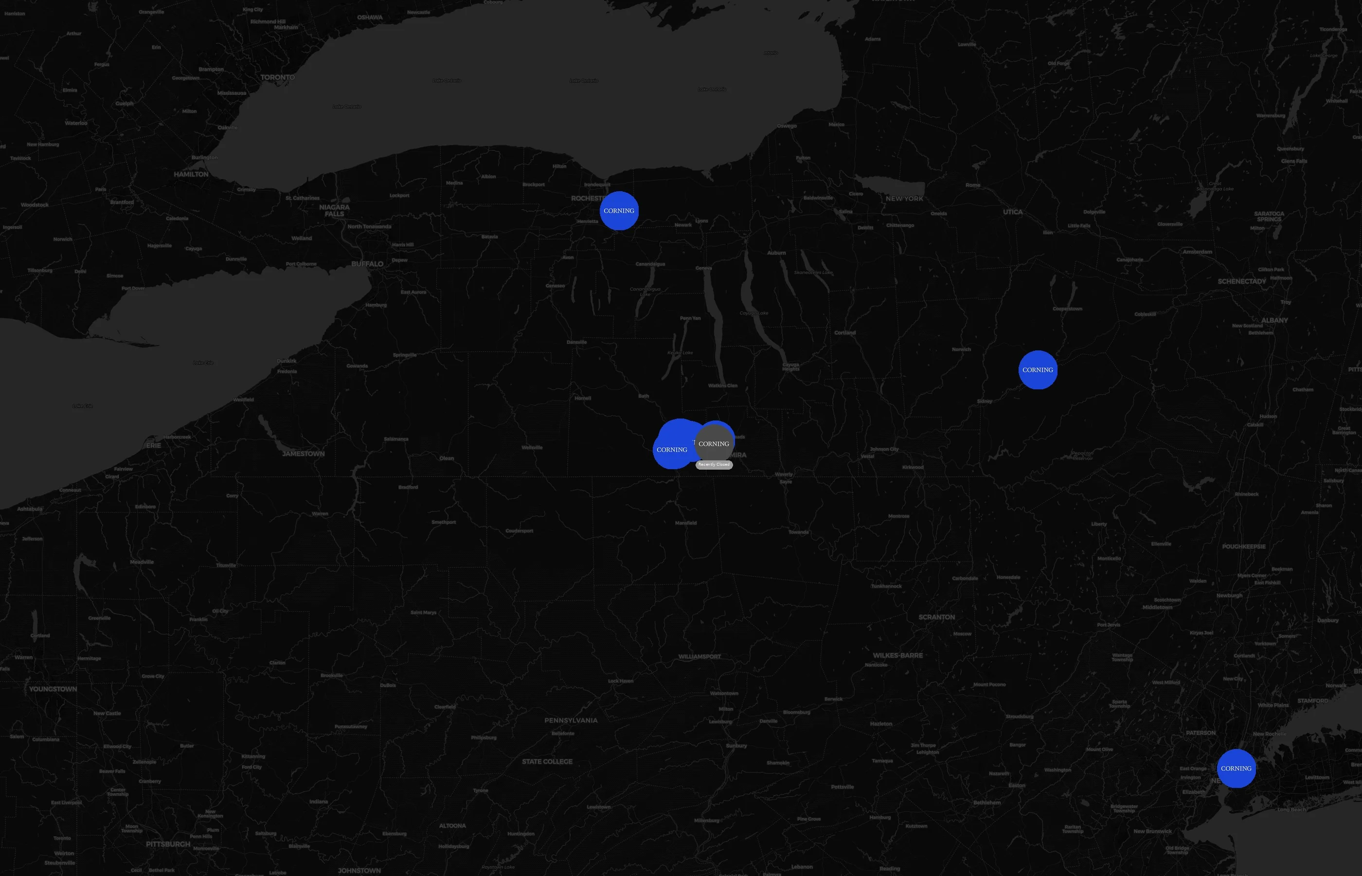Corning Incorporated city distribution