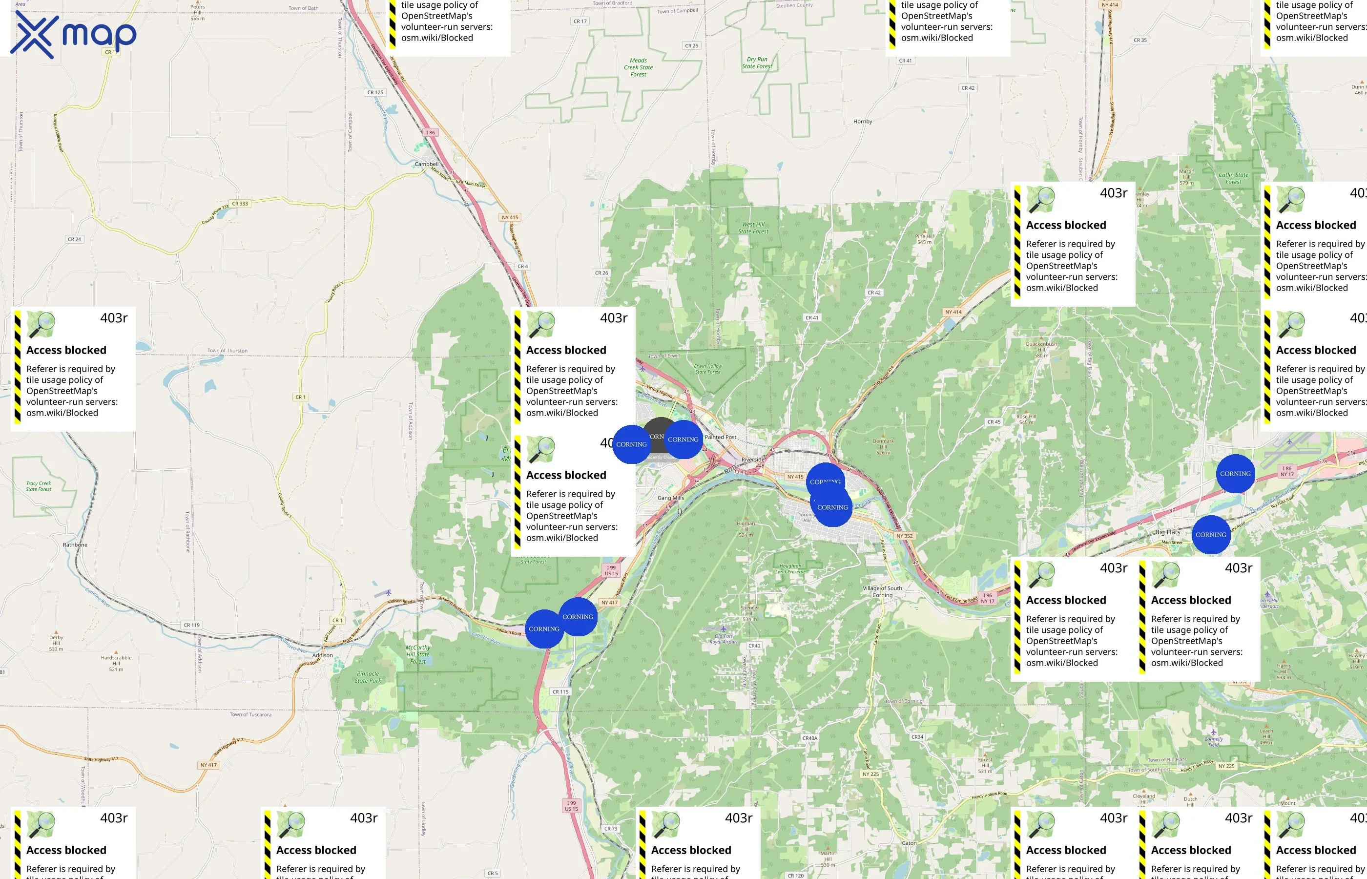 Corning Incorporated area coverage