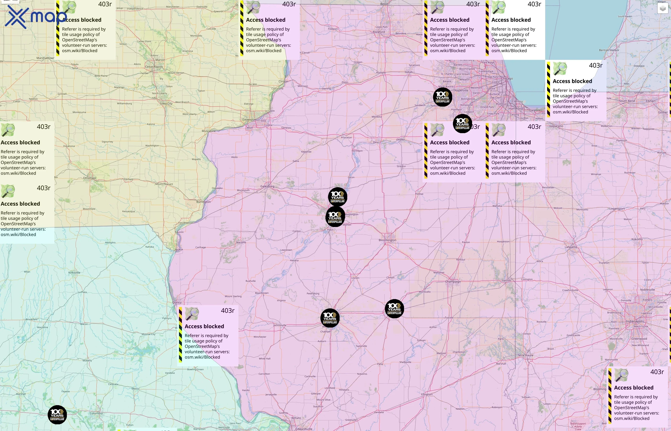 Caterpillar Inc street hotspots