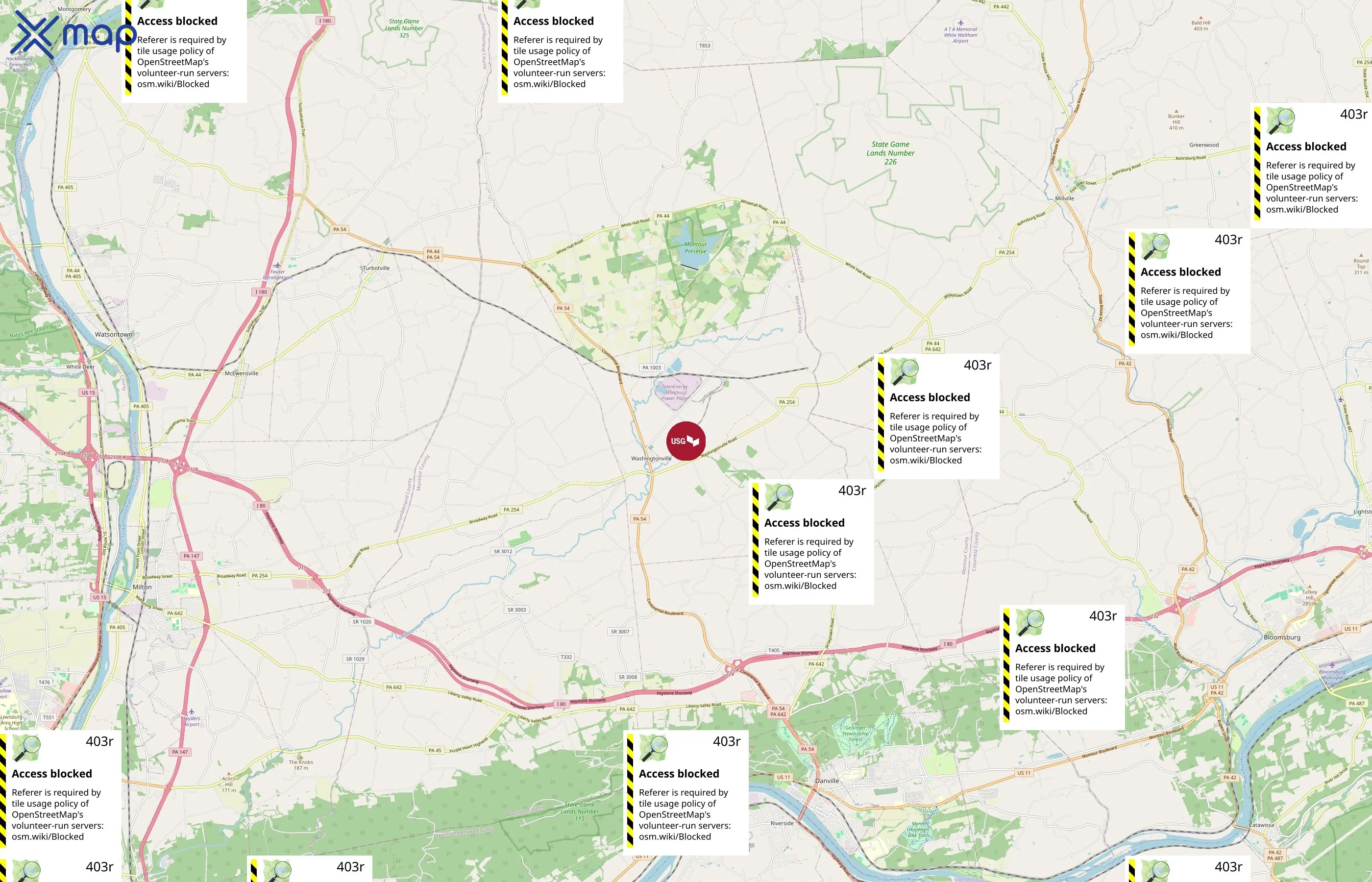 USG Corporation area coverage