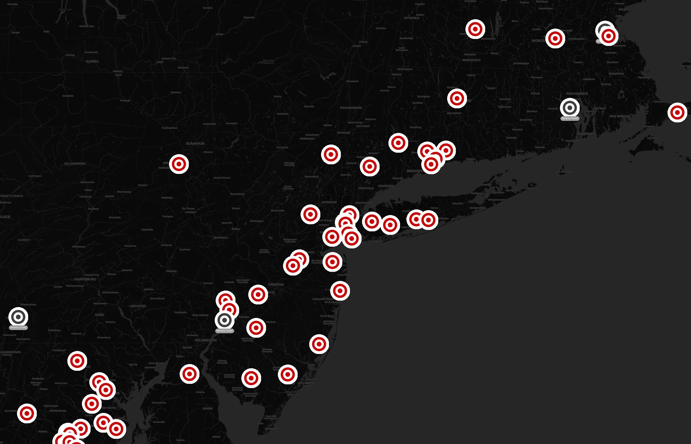 Target city distribution