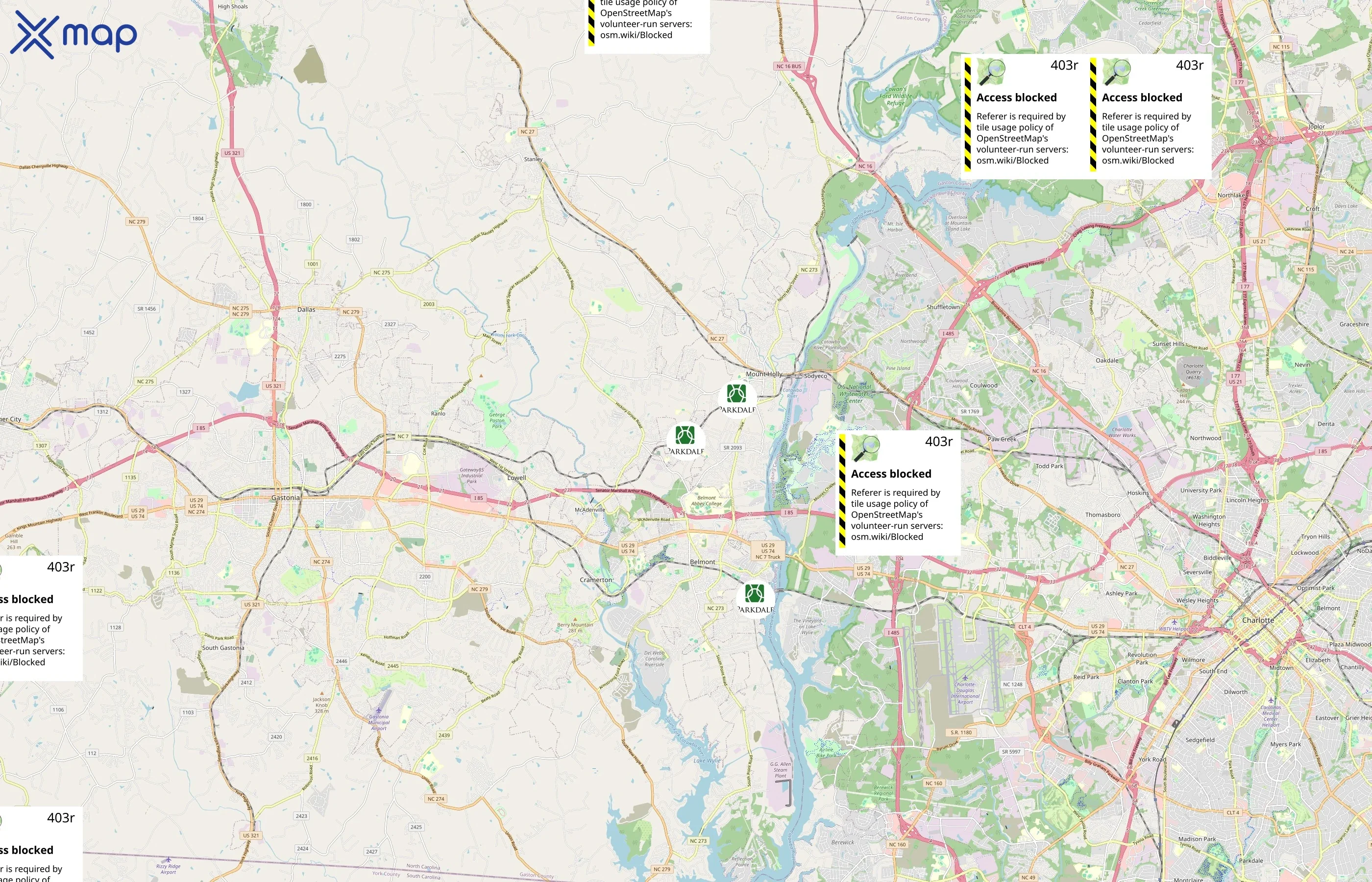 Parkdale Mills area coverage