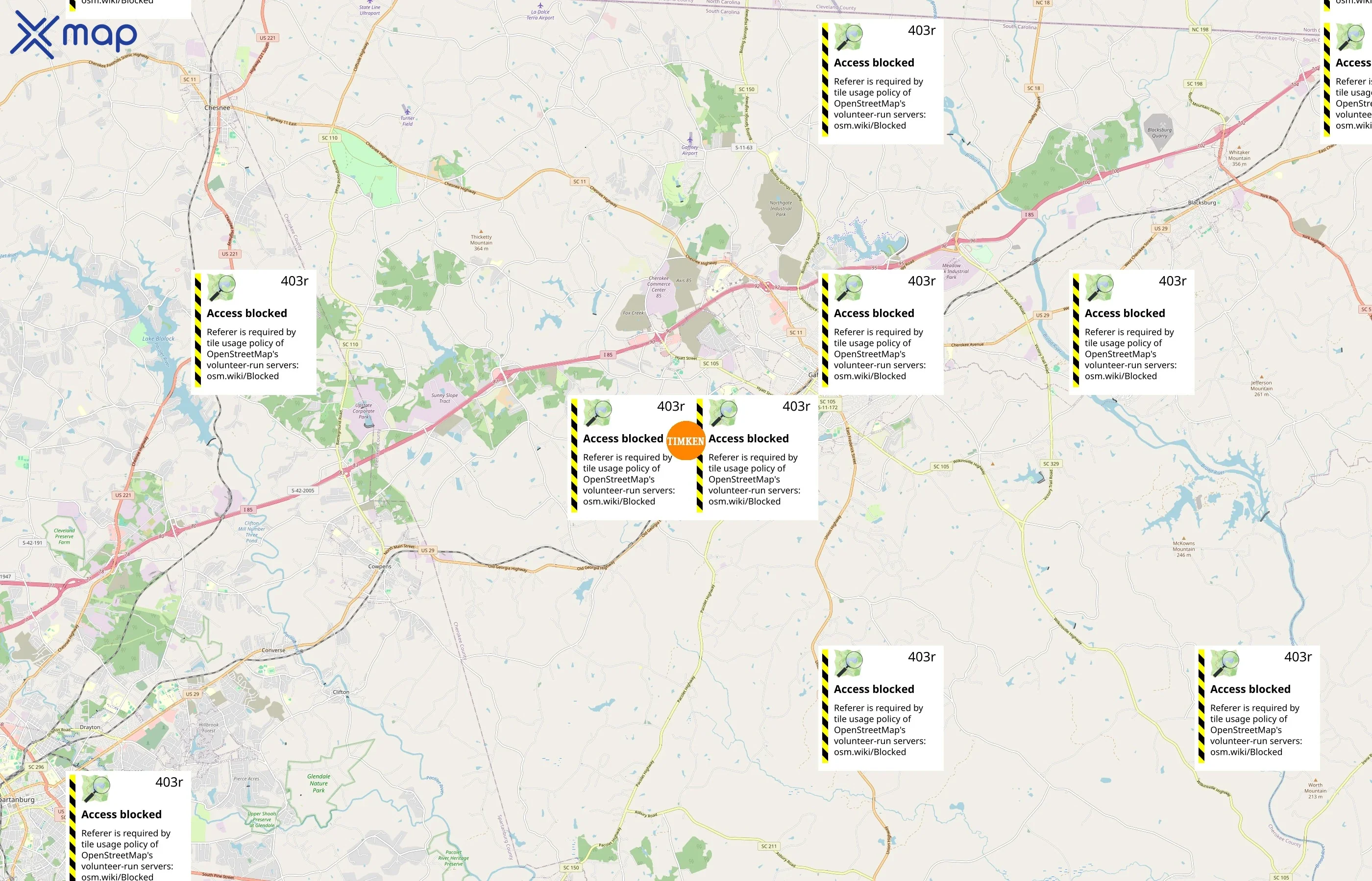 Timken area coverage