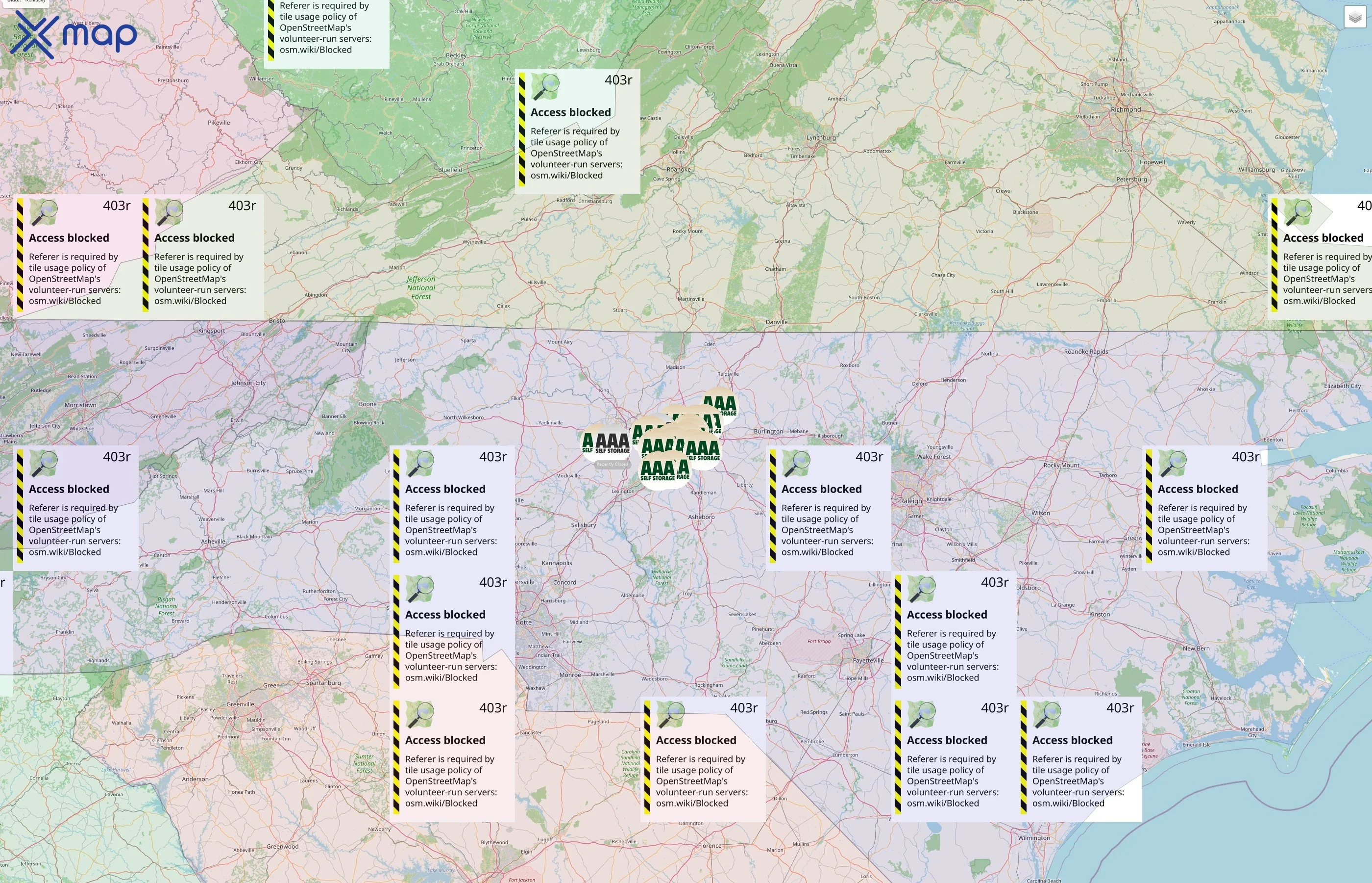 AAA Self Storage street hotspots