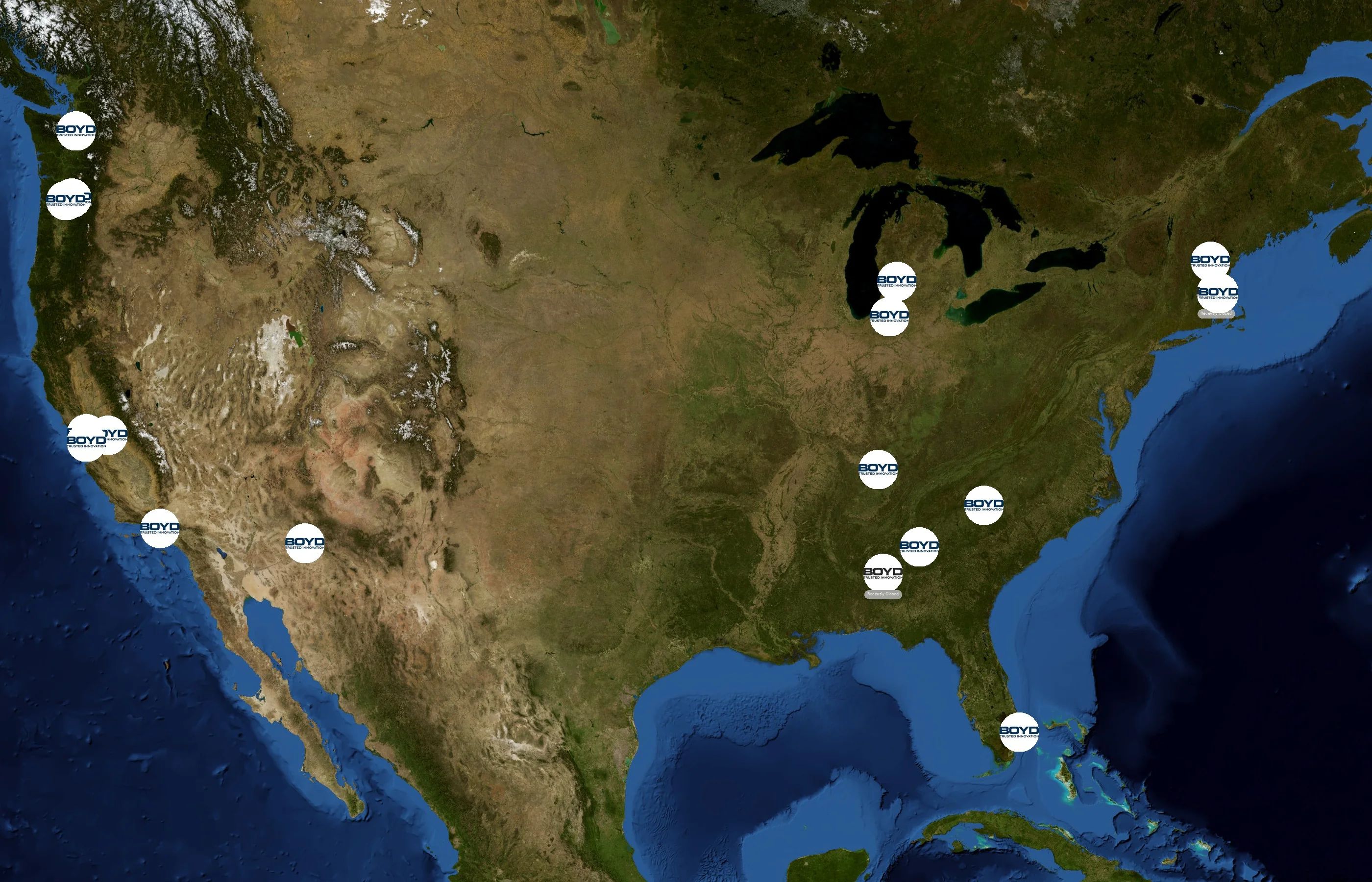 Boyd Corporation state distribution