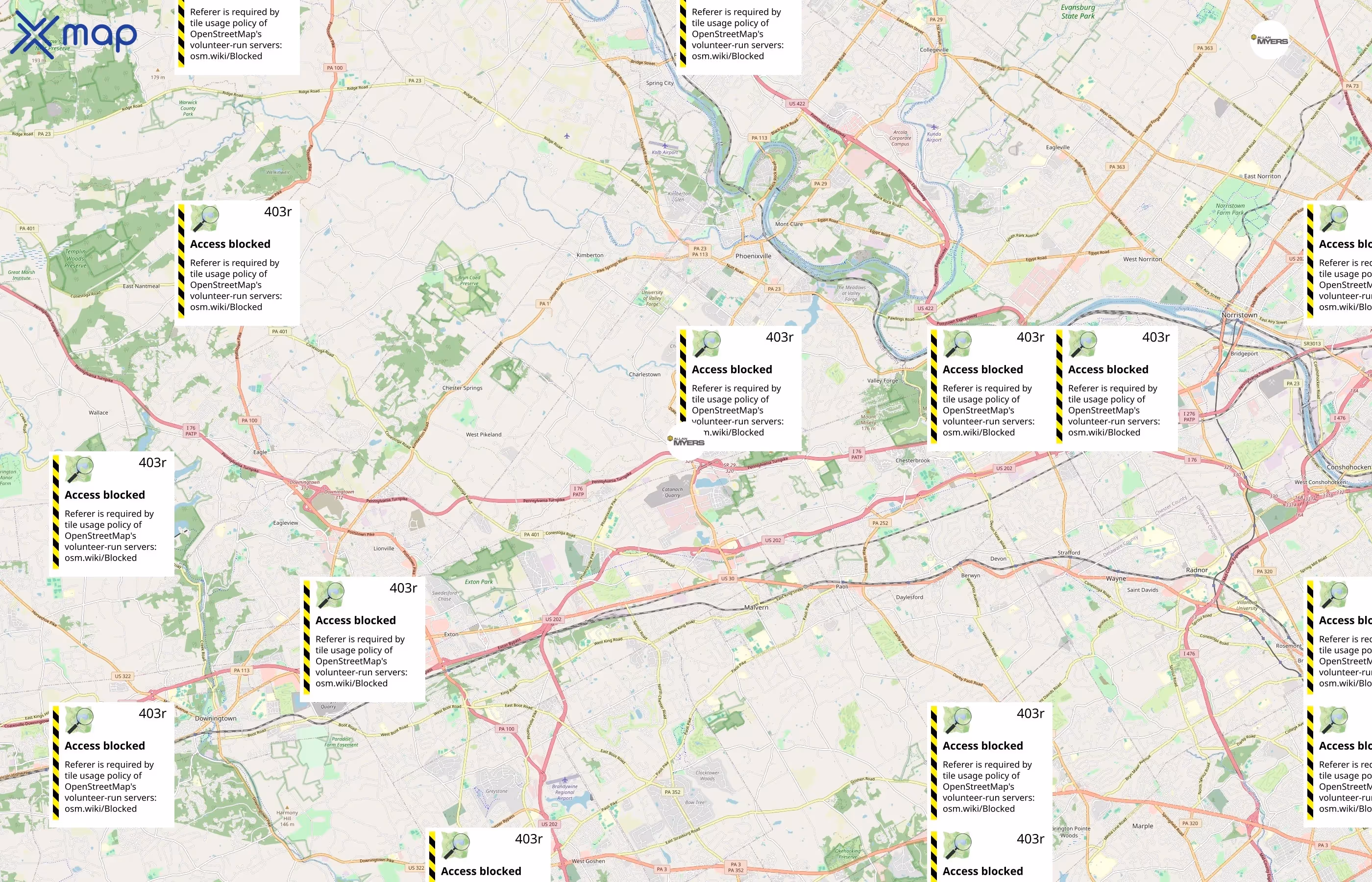 Allan Myers area coverage