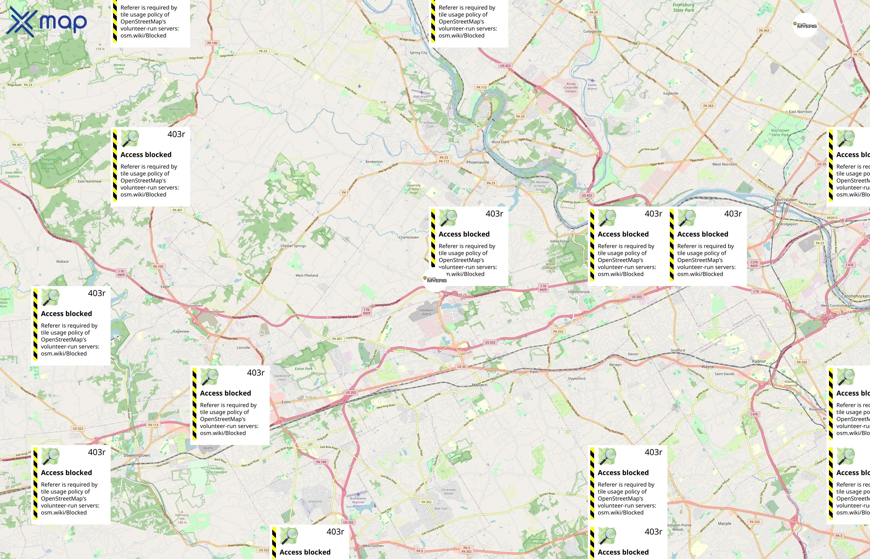 Allan Myers area coverage
