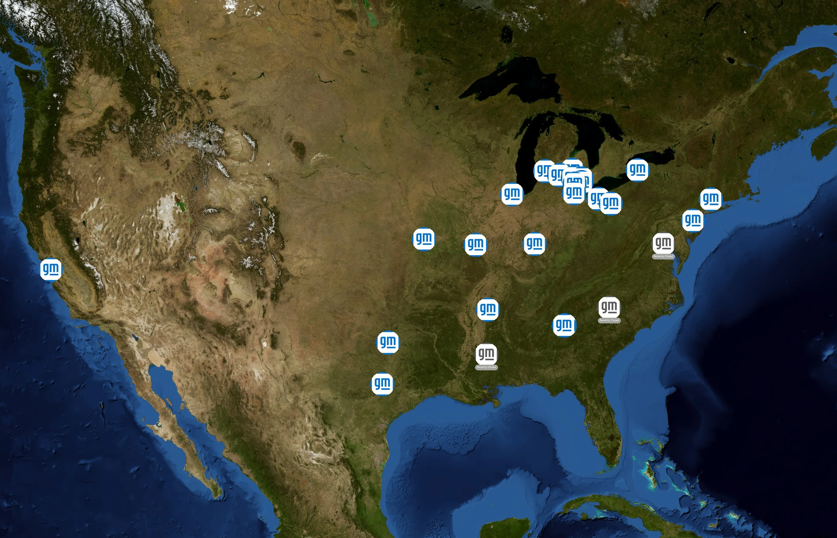 General Motors state distribution
