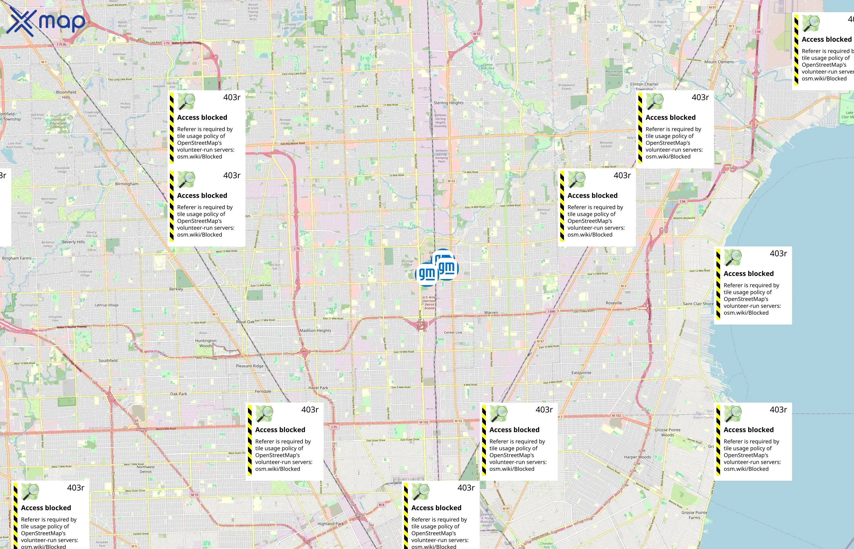 General Motors area coverage