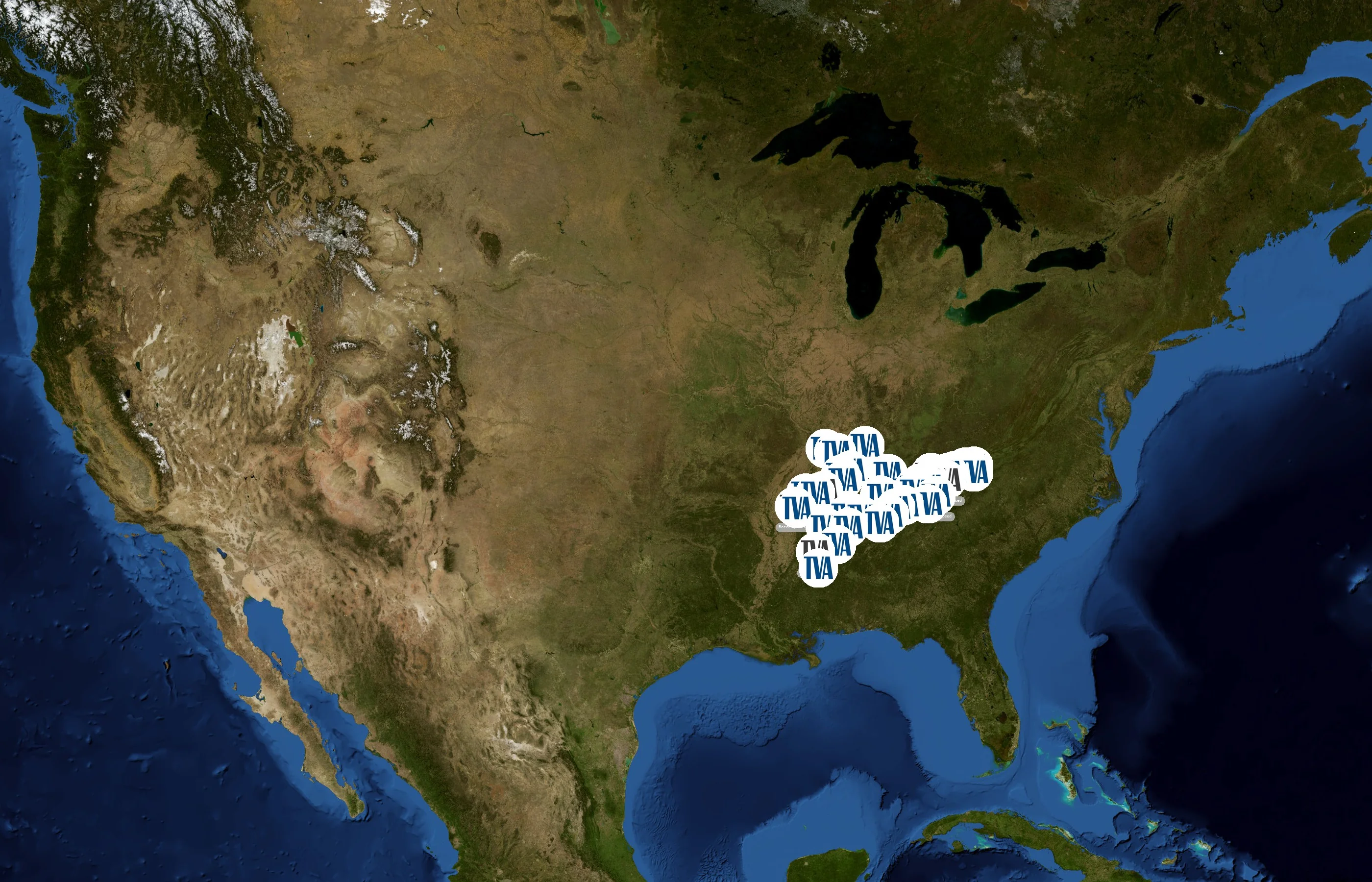 Tennessee Valley Authority state distribution