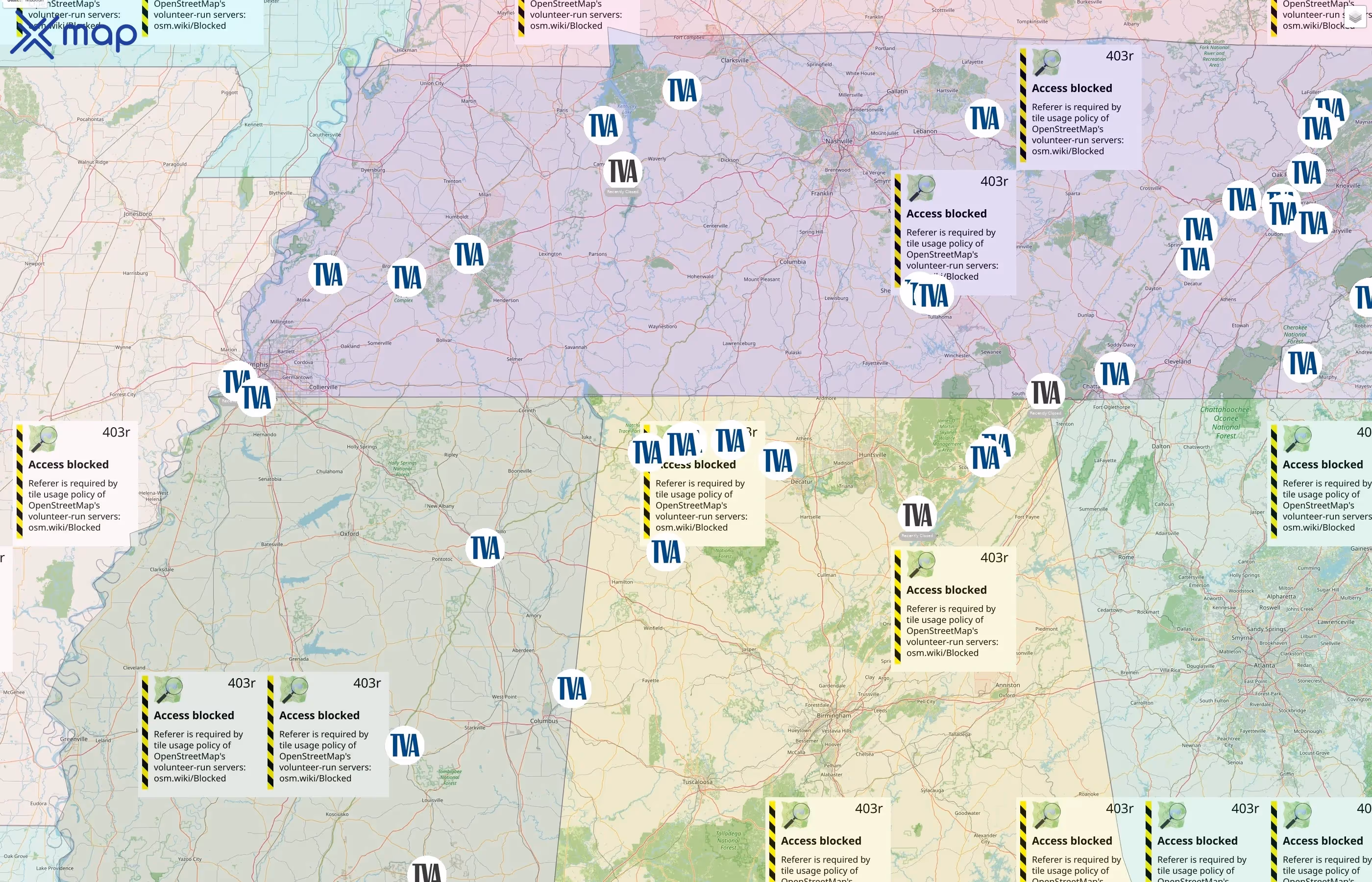 Tennessee Valley Authority street hotspots